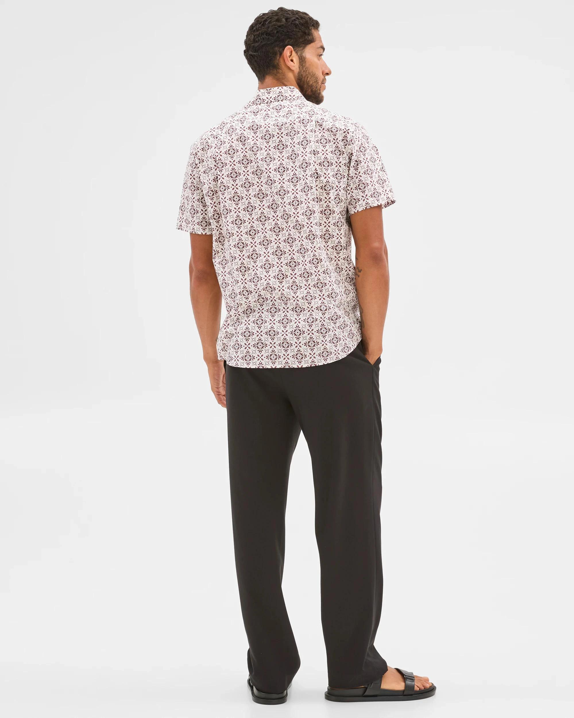 5 Australian Cotton Short Sleeve Shirt - Preview RED TILE, 5 of 6