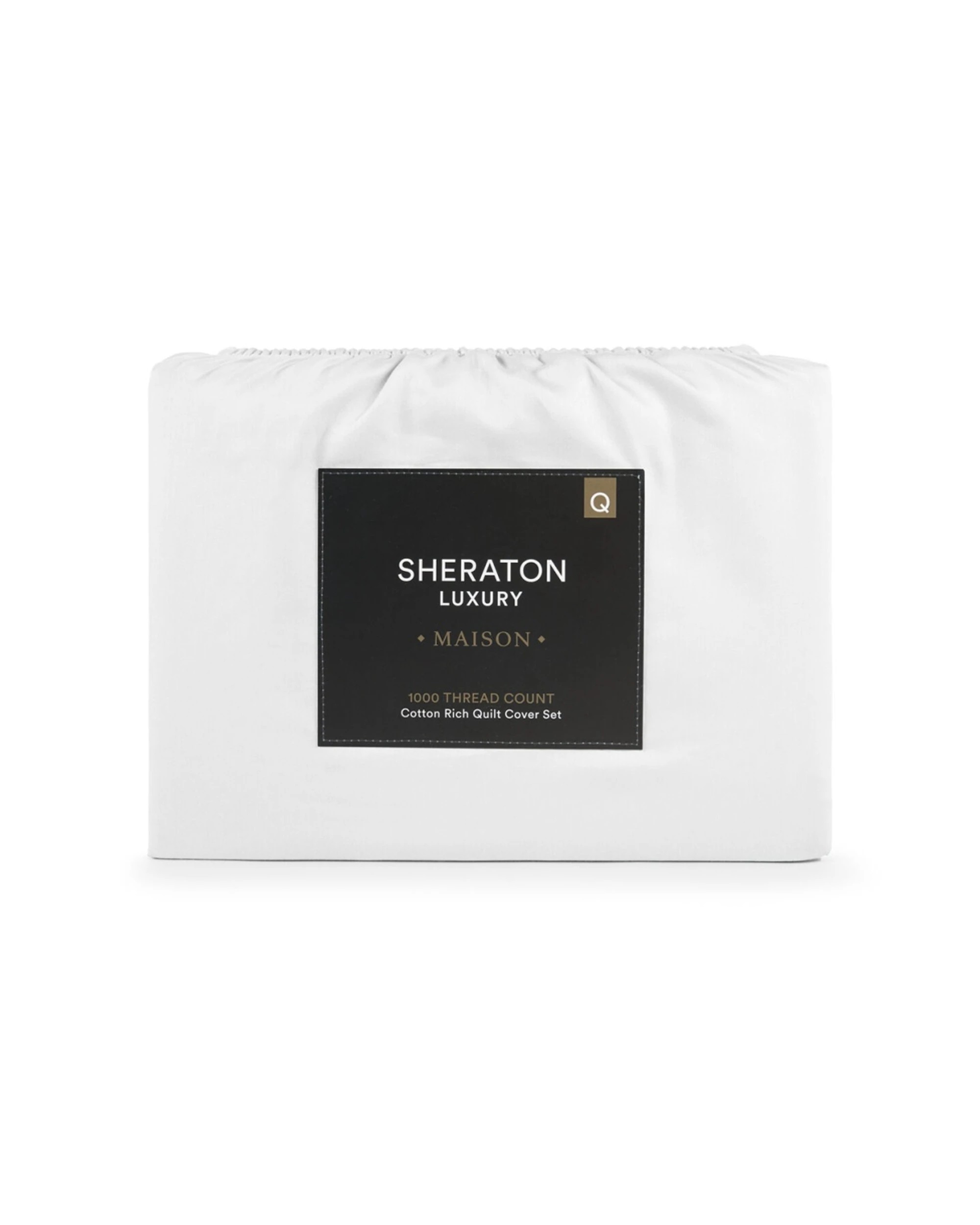 3 Sheraton Luxury Maison 1000TC Cotton Bed Quilt Cover Set King - White, 3 of 3