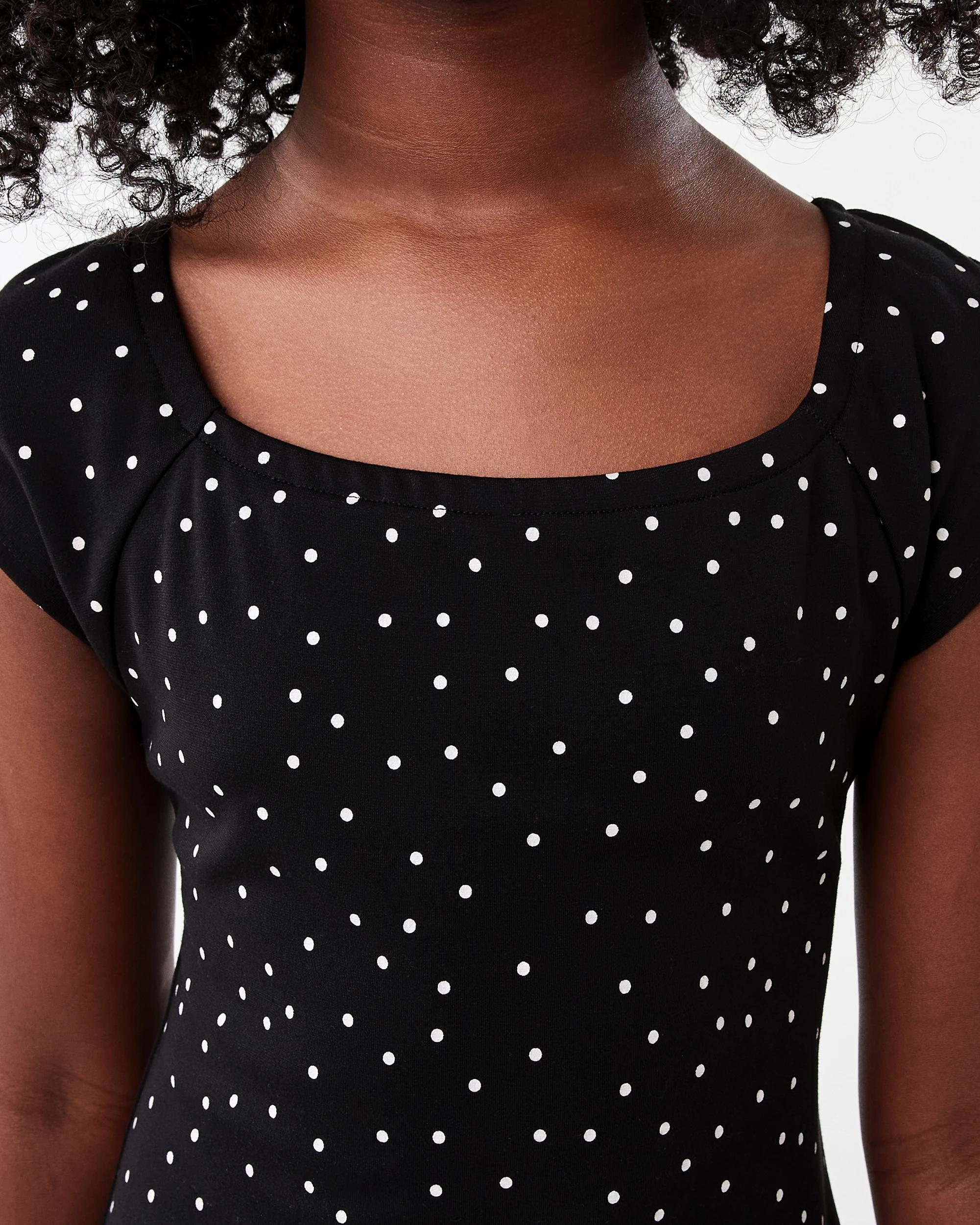 4 Ponte Dress Blck Spots, 4 of 7