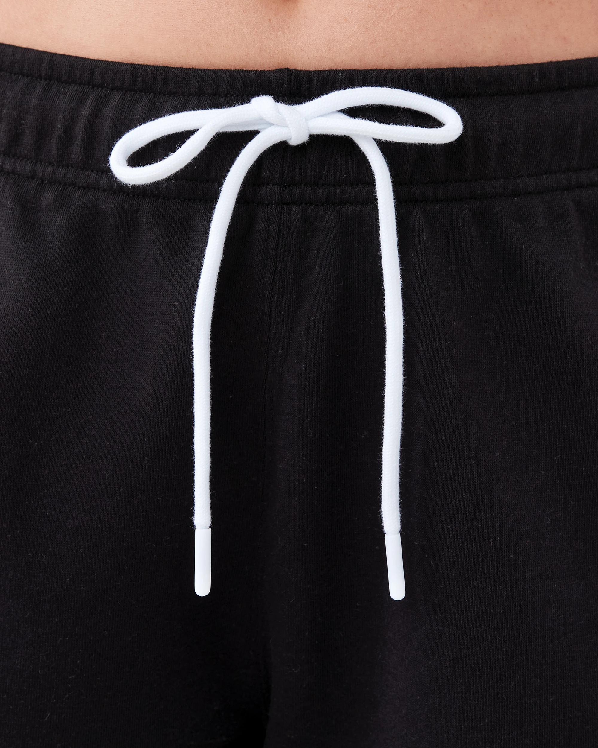 4 Active Womens Terry Sport Shorts Black, 4 of 6