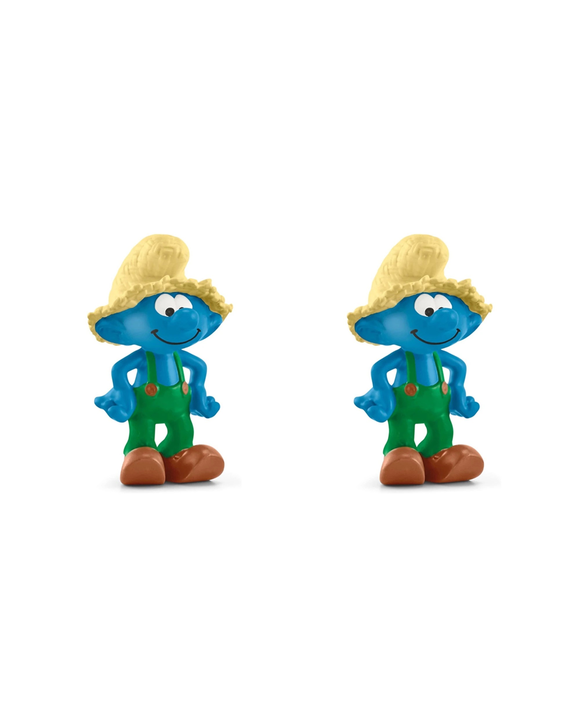 1 SCHLEICH 2PK Farmer Smurf Action Figure 2.2 Inch Smurfs Toy Set Ages 3-8 Years - Blue, 1 of 3