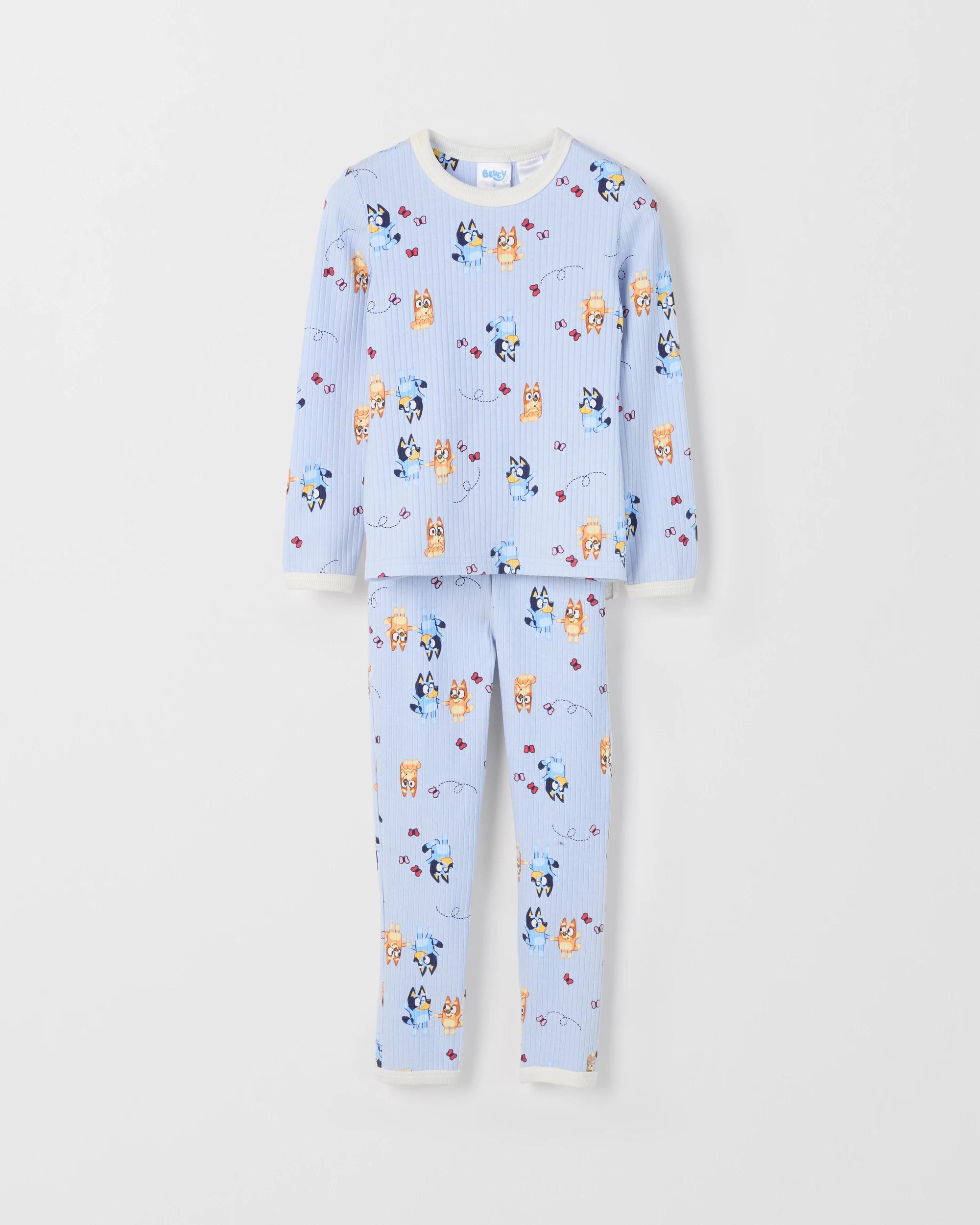 1 Bluey Australian Cotton Younger Girls Rib Pyjama Set BLUEY, 1 of 3