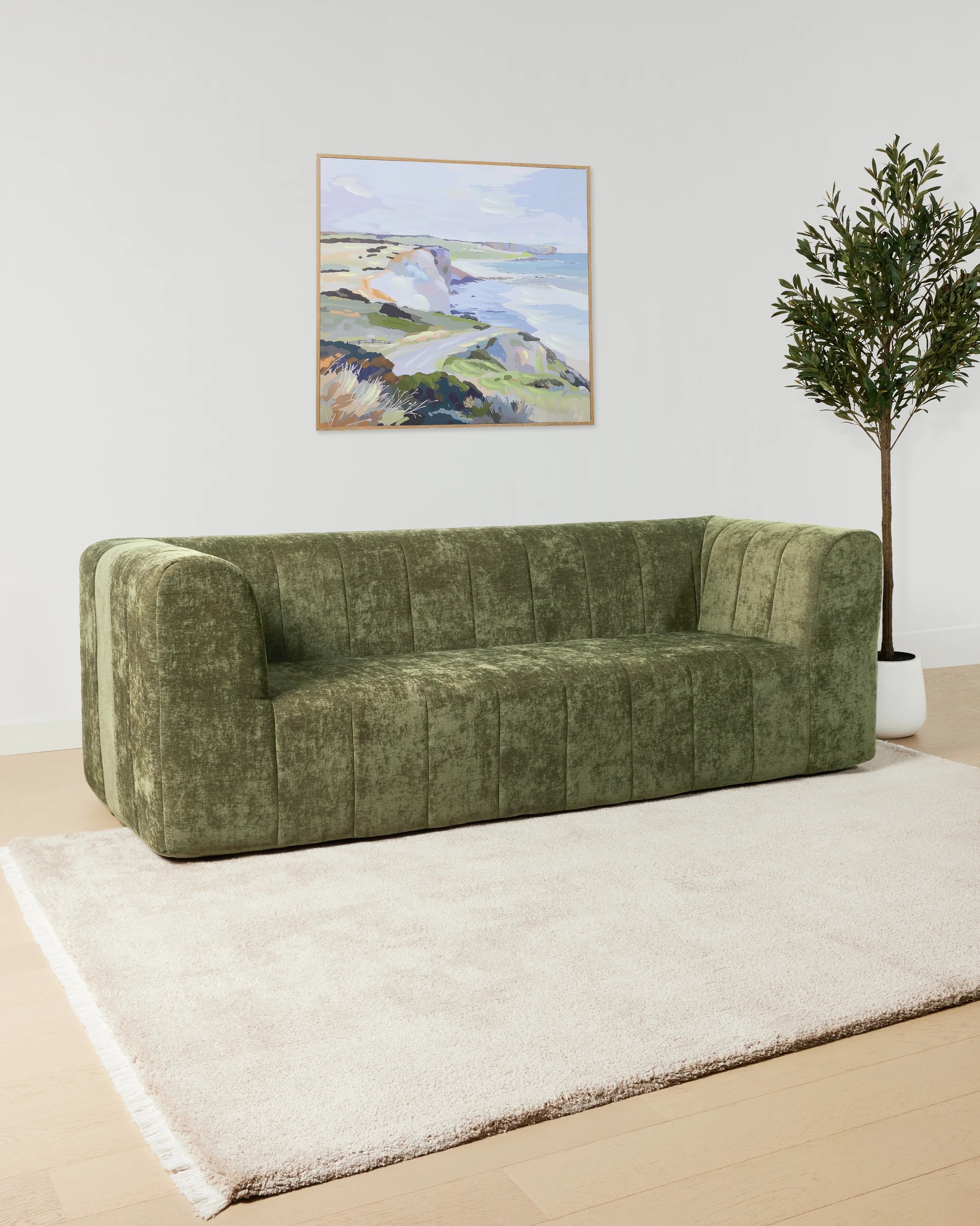 1 Trove 3 Seat Compressed Sofa - Green, 1 of 9