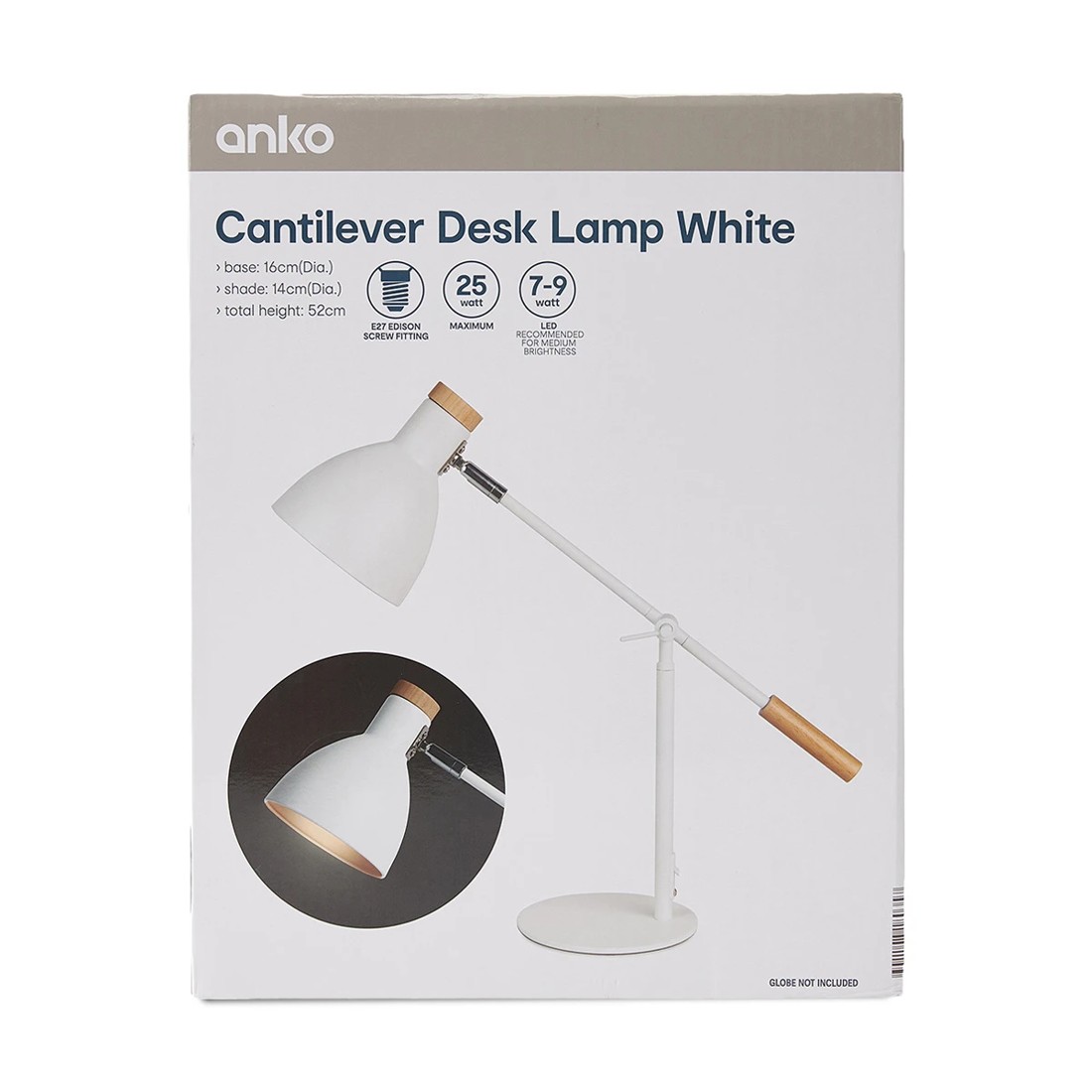 9 Cantilever Desk Lamp - White, 9 of 10