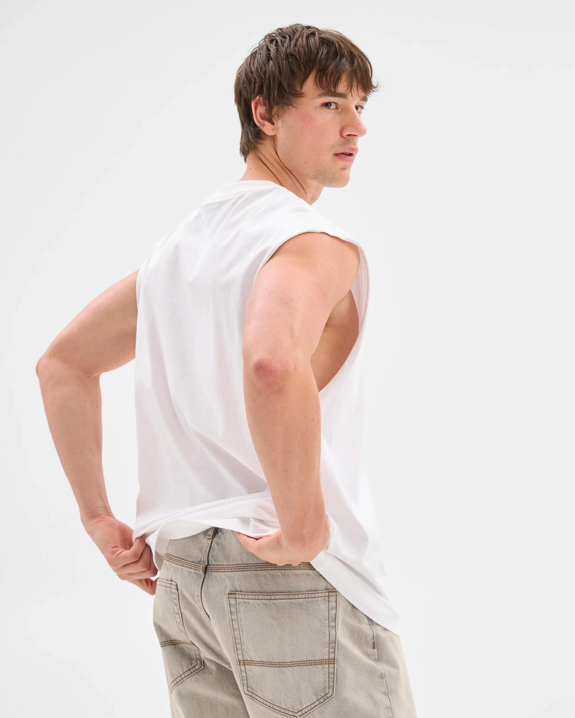 4 Commons Australian Cotton Tank Top MAYHEM WHITE, 4 of 6