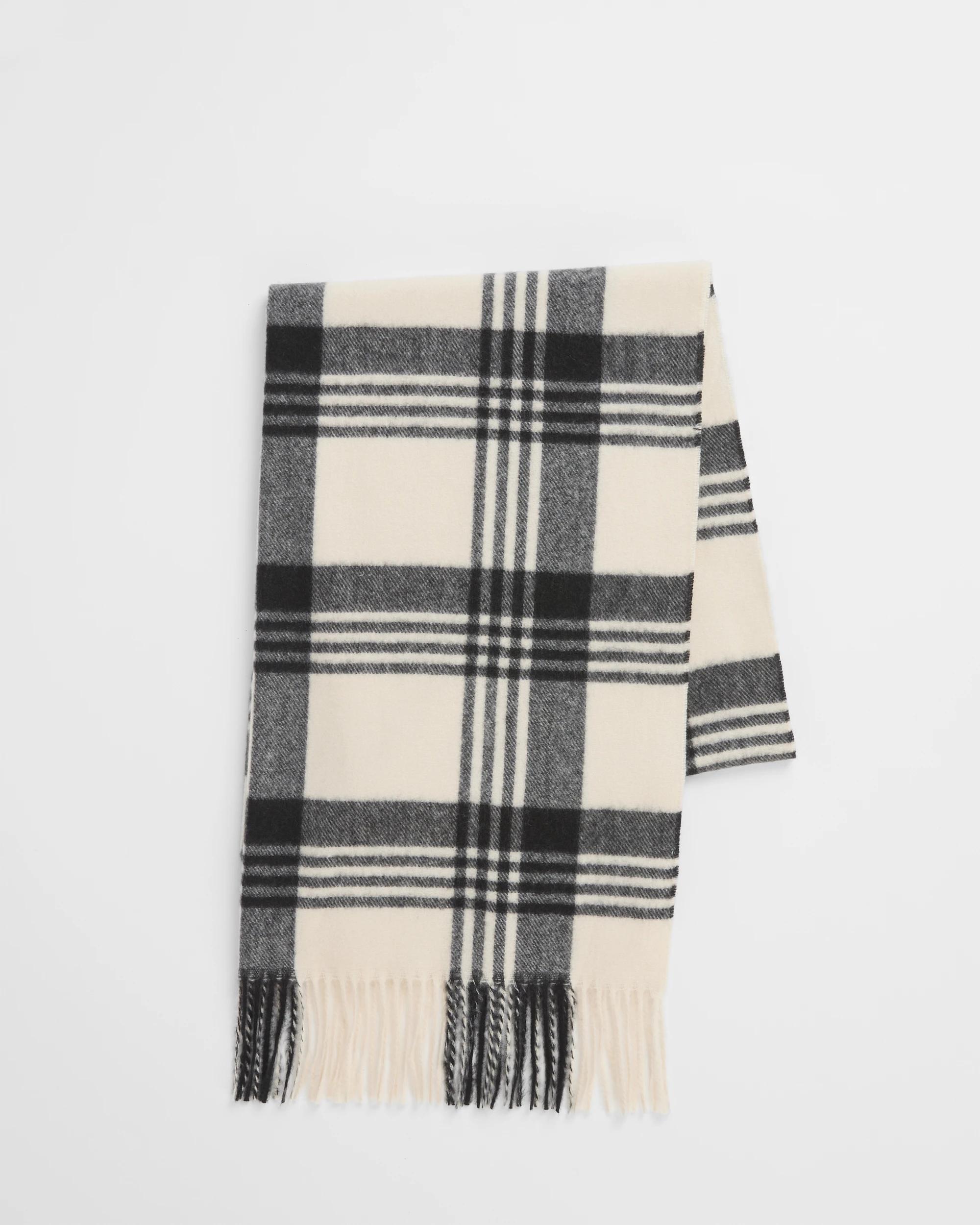 1 Target Woman Plaid Woven Scarf WHITE CHECK, 1 of 2