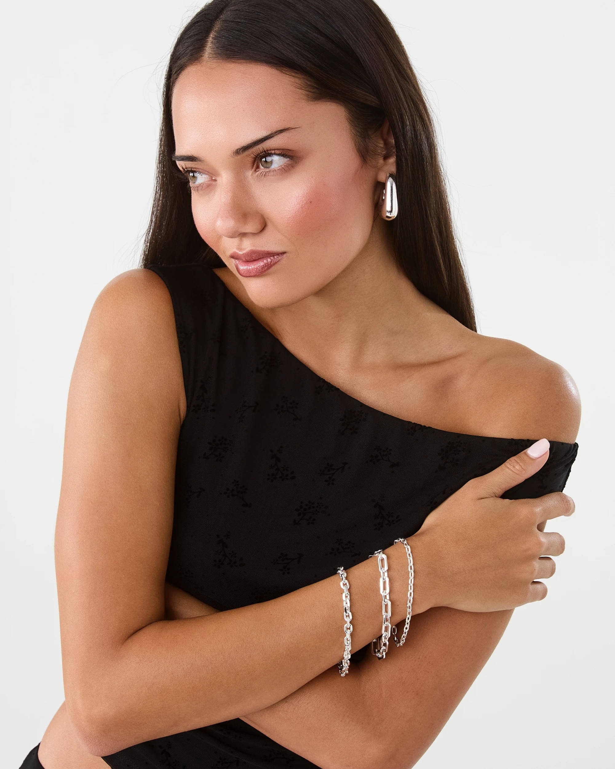 8 3 Pack Chain Bracelets - Silver Tone, 8 of 9