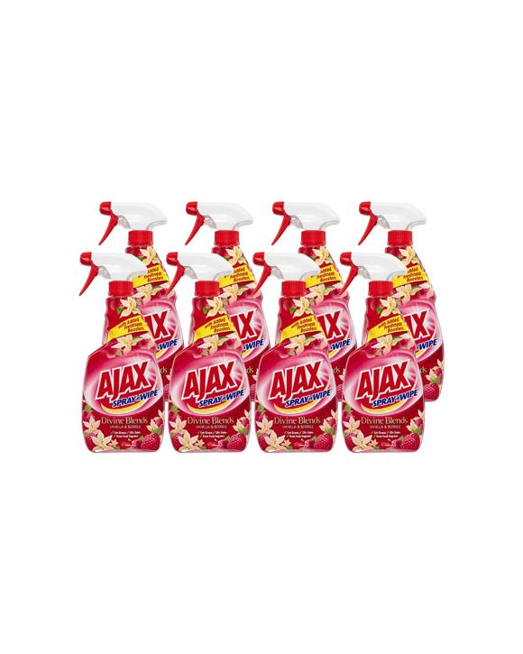 Ajax Spray N Wipe Vanilla Berries 8 Pack 475ml Multipurpose Cleaner Spray - Multi