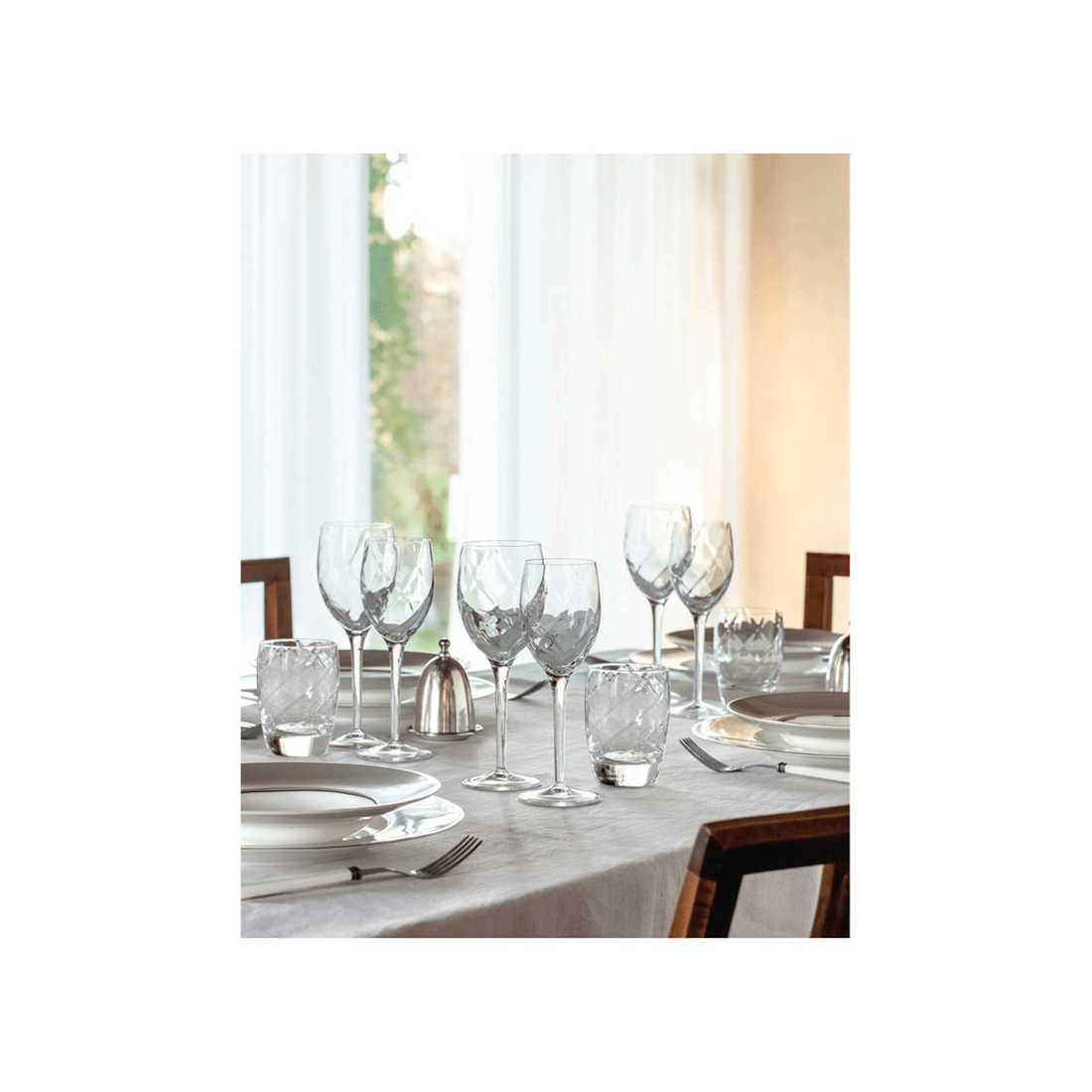 2 4pc Luigi Bormioli Canaletto 275ml White Wine Glasses Set Drinking Stemware
 - Clear, 2 of 3