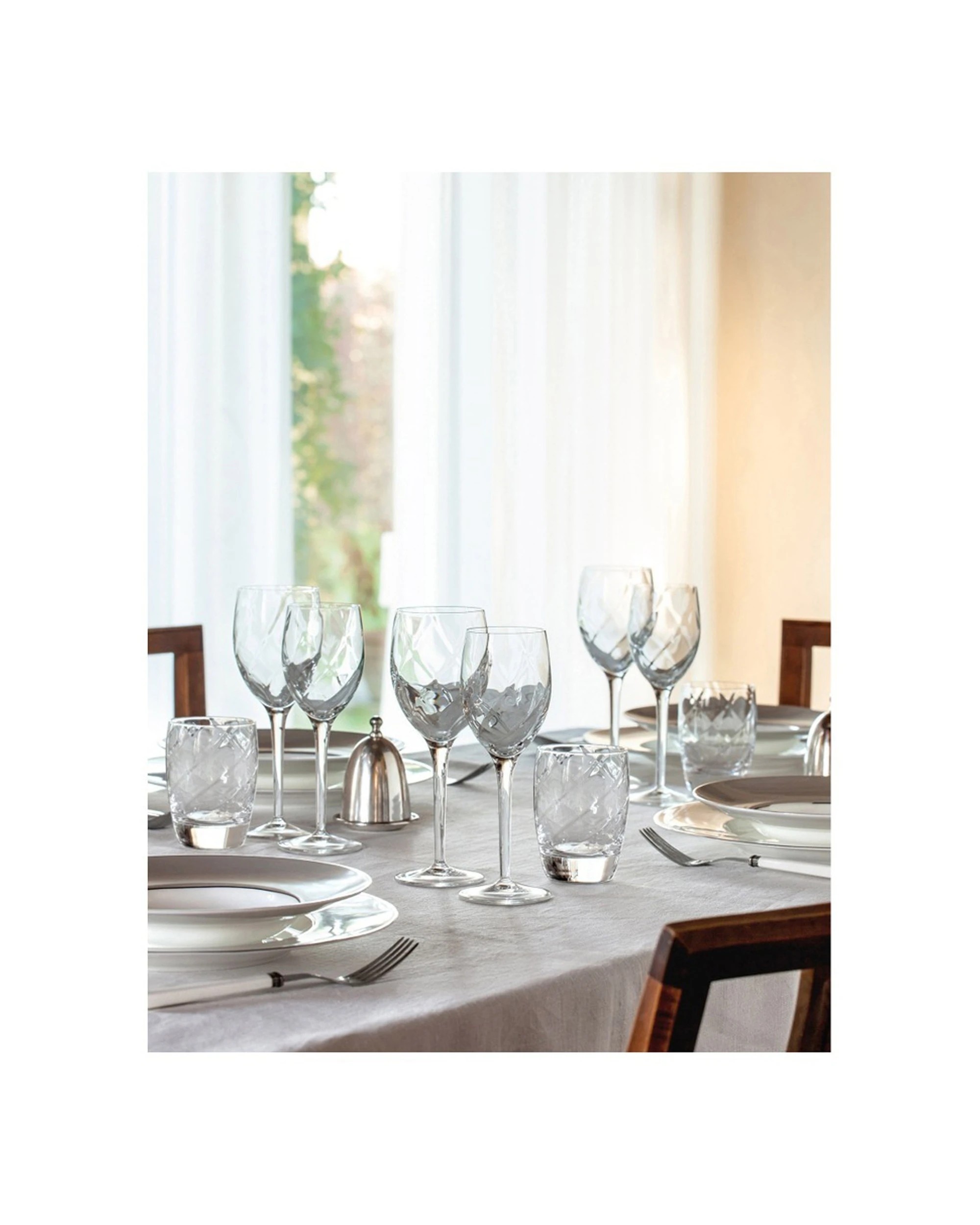 2 4pc Luigi Bormioli Canaletto 275ml White Wine Glasses Set Drinking Stemware
 - Clear, 2 of 3