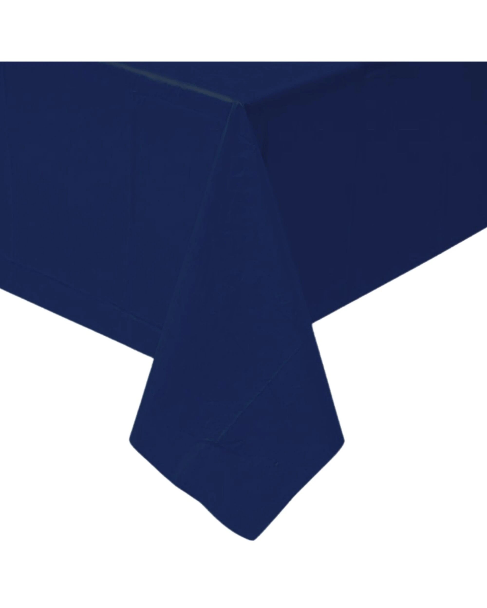1 Alpen Navy Blue Plastic Rectangular Tablecloth - Blue, 1 of 2