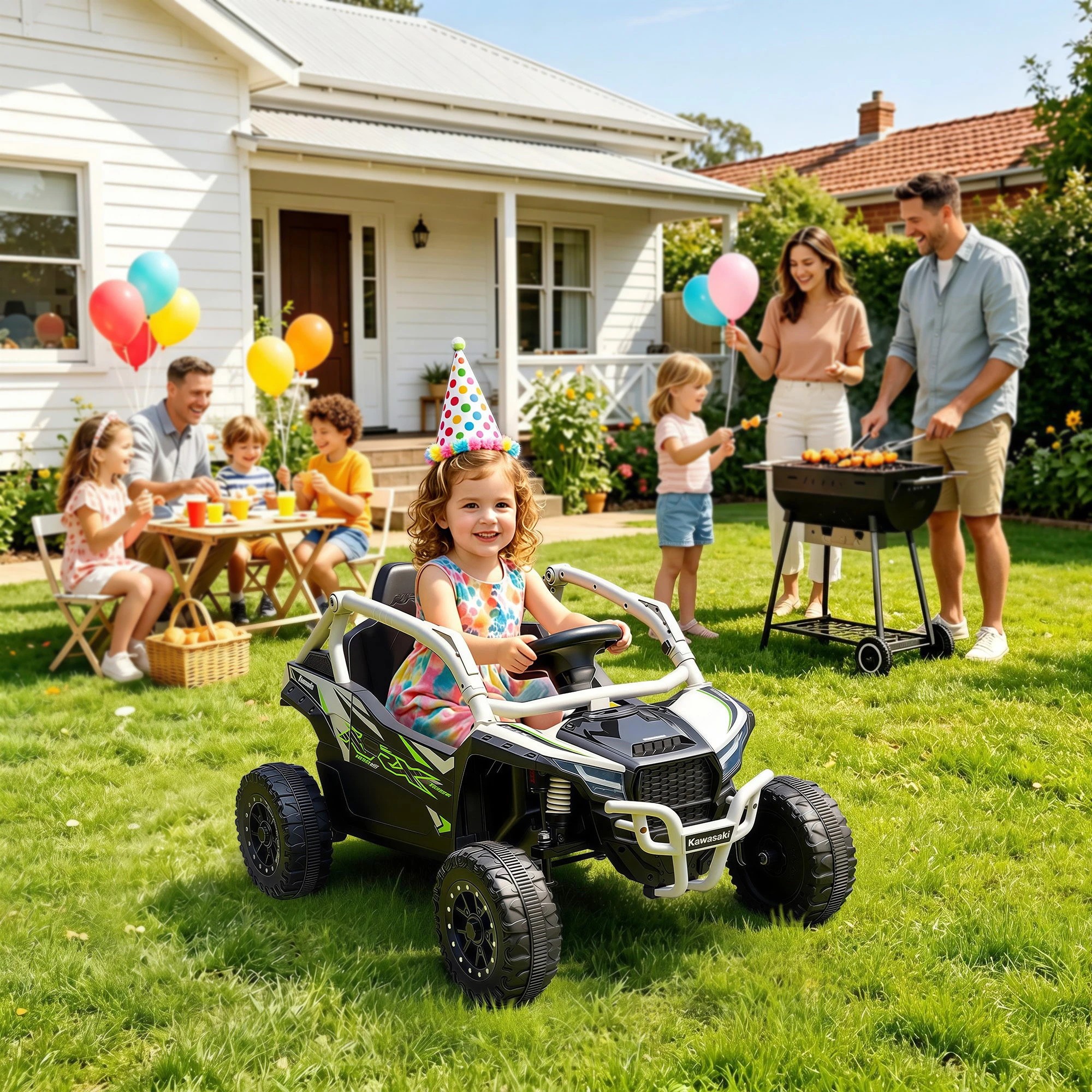 9 Kids Ride On Car Off-Road Licensed KRX1000 Electric Ride-On Toy with Remote Control - Grey, 9 of 9