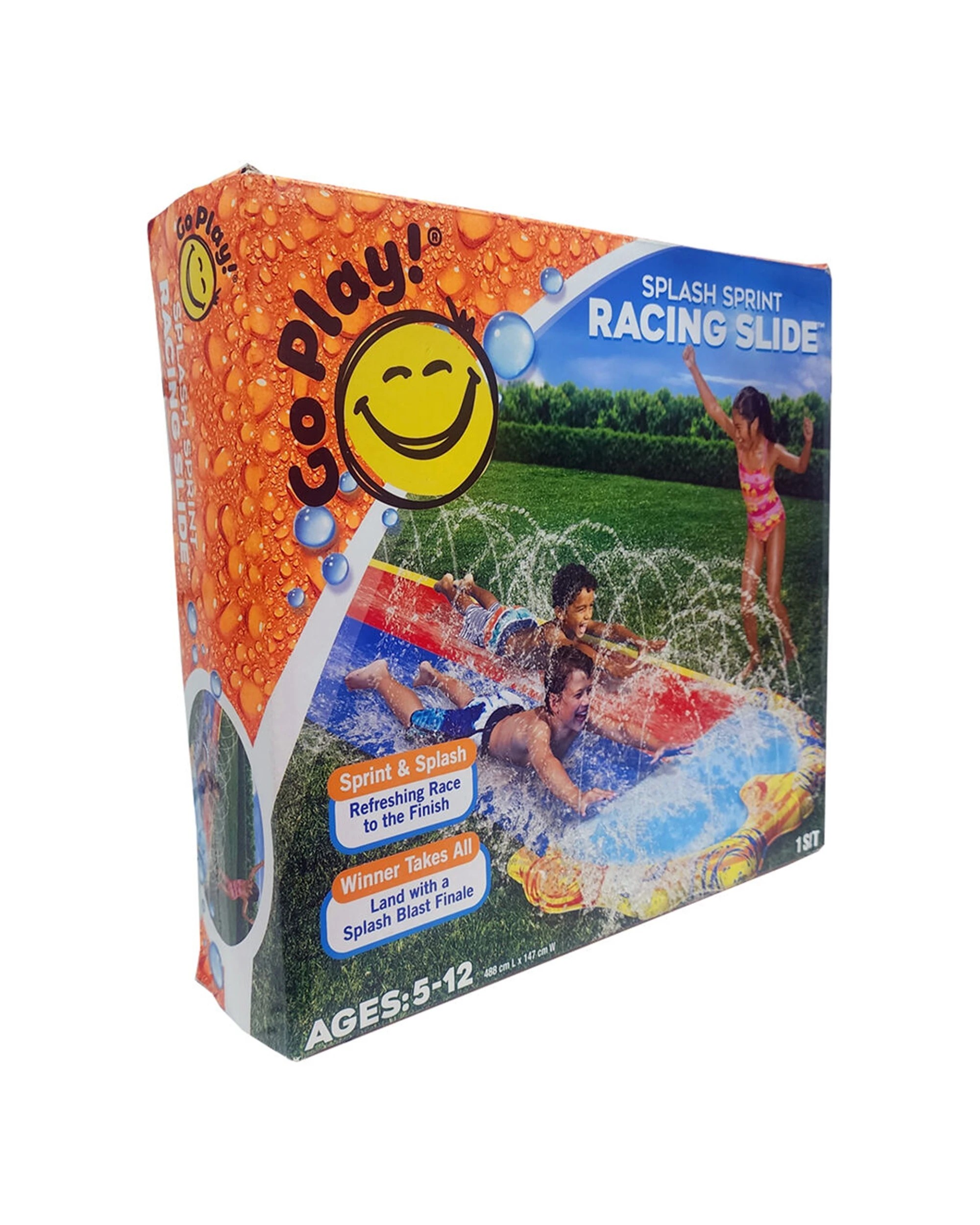 4 Go Play Splash Sprint Racing Slide With Two Lanes Inflatable Pool Kids - Multi, 4 of 5
