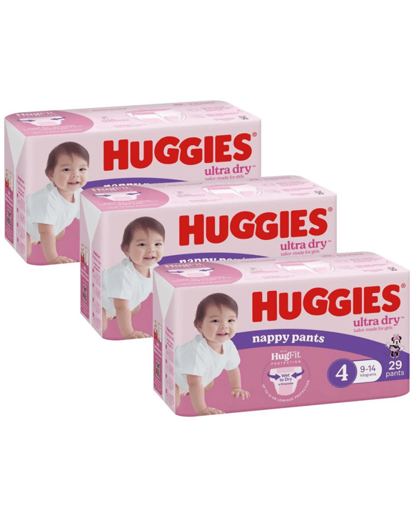 Huggies Nappy Pants Toddler Girl 87 Pack