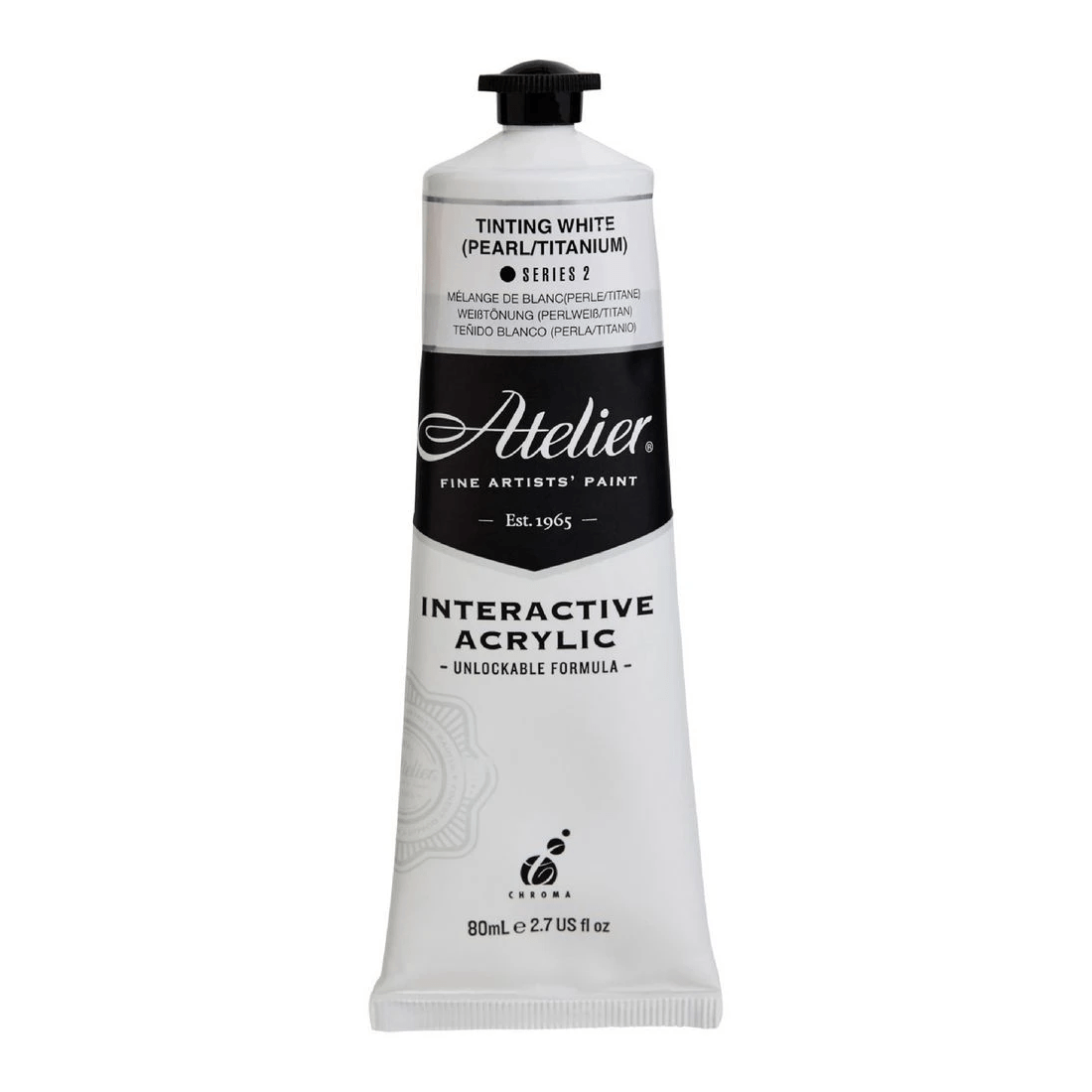 1 Atelier Interactive Artist Acrylic 80mL Tint White Pearl S2, 1 of 4
