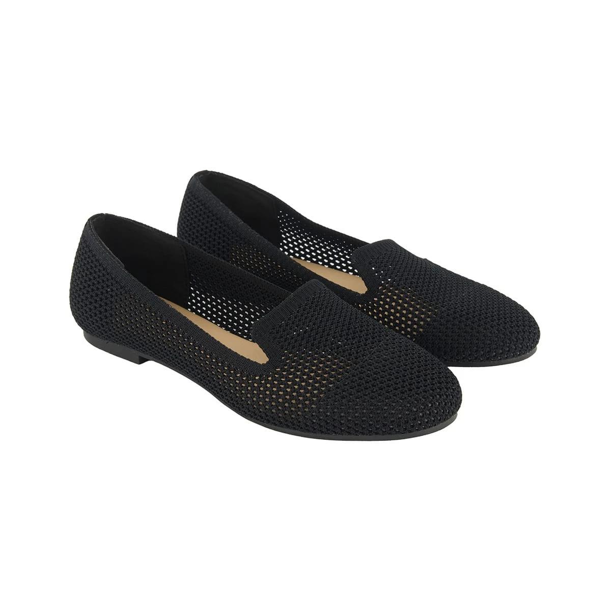 2 Knit Loafer Ballet Pumps Black, 2 of 5