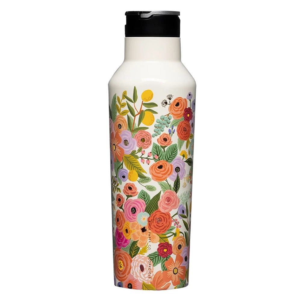 1 Corkcicle Sport Canteen - 600ml Rifle Paper - Garden Party Cream - Pattern, 1 of 3