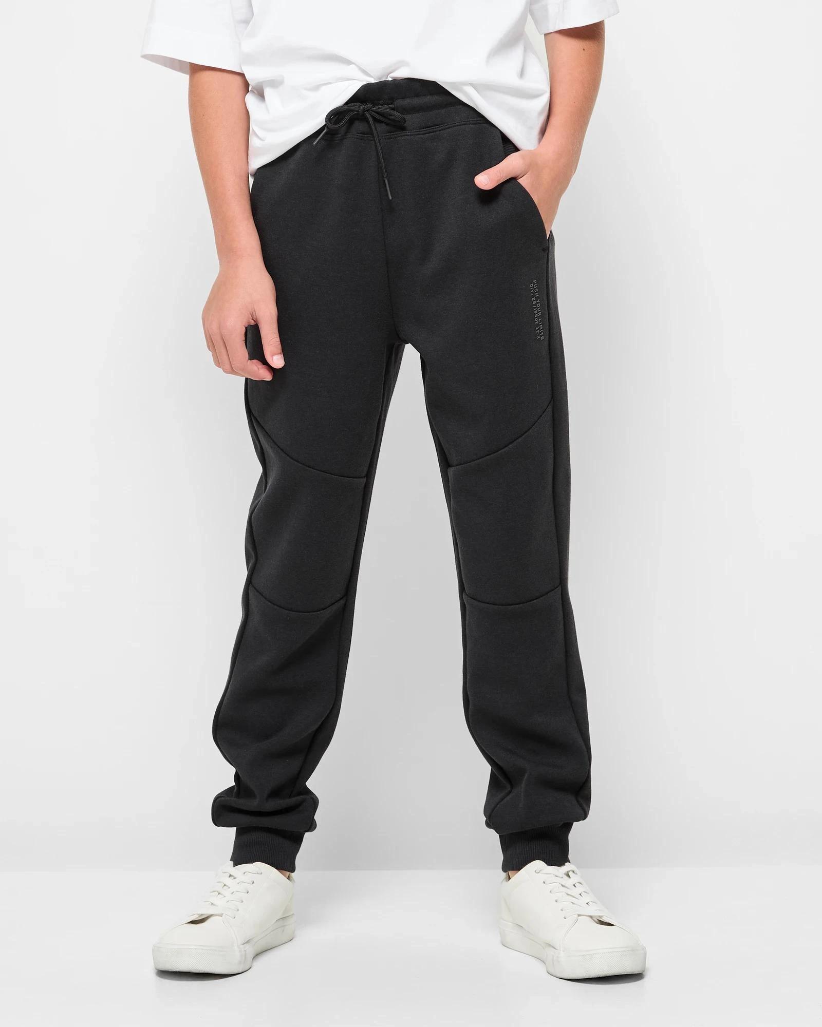 1 Target Australian Cotton Blend Active Trackpants BLACK, 1 of 6