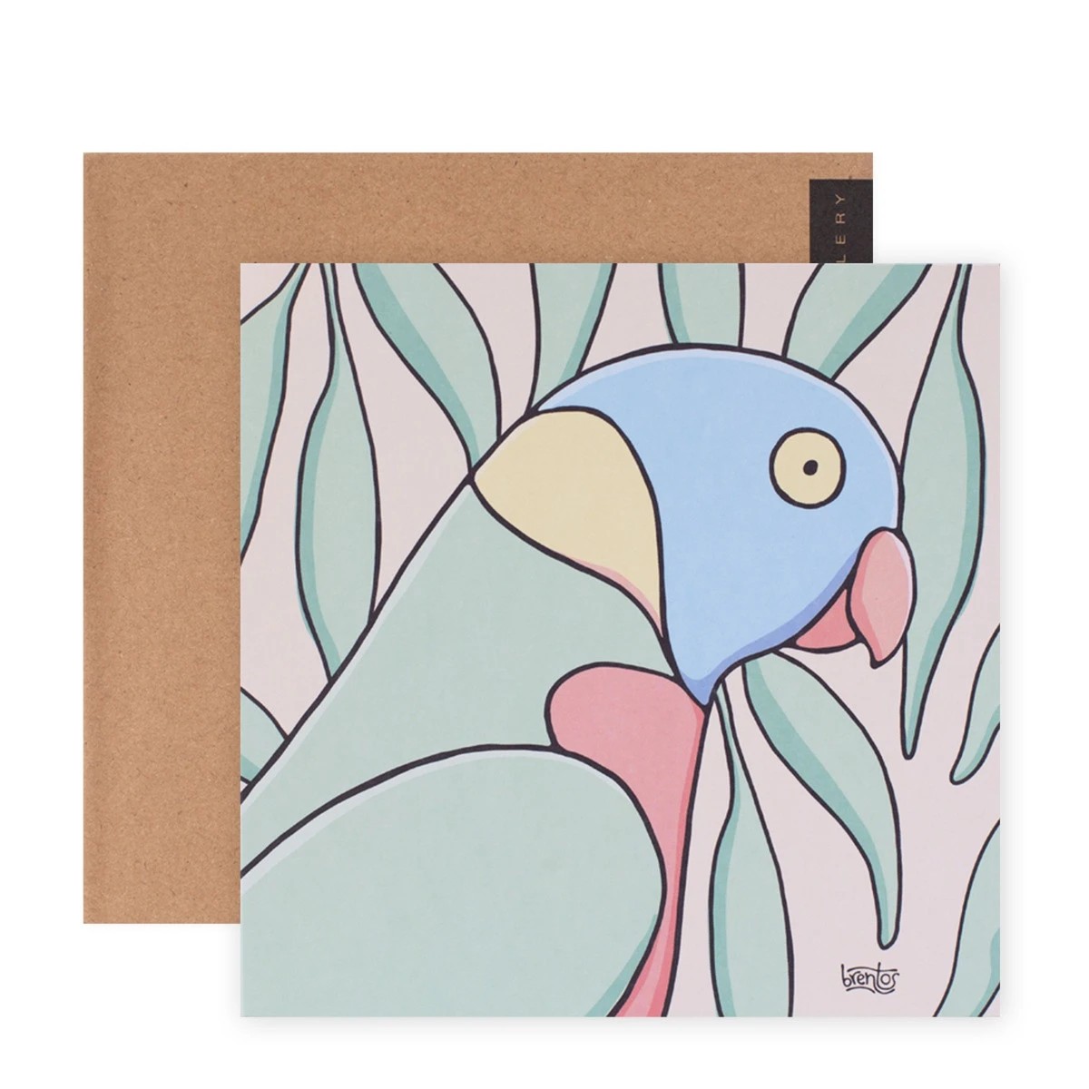 1 Hallmark x Brentos Gallery Blank Greeting Card - Rainbow Lorikeet, 1 of 3