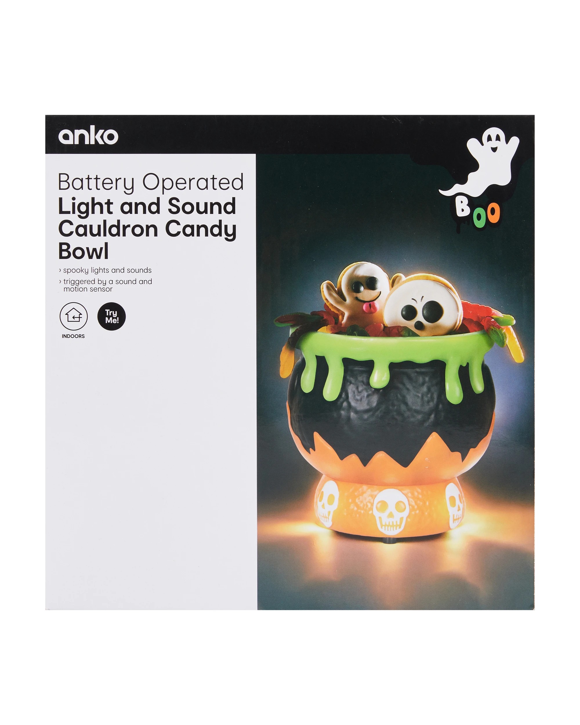 9 Battery Operated Light and Sound Cauldron Candy Bowl, 9 of 9