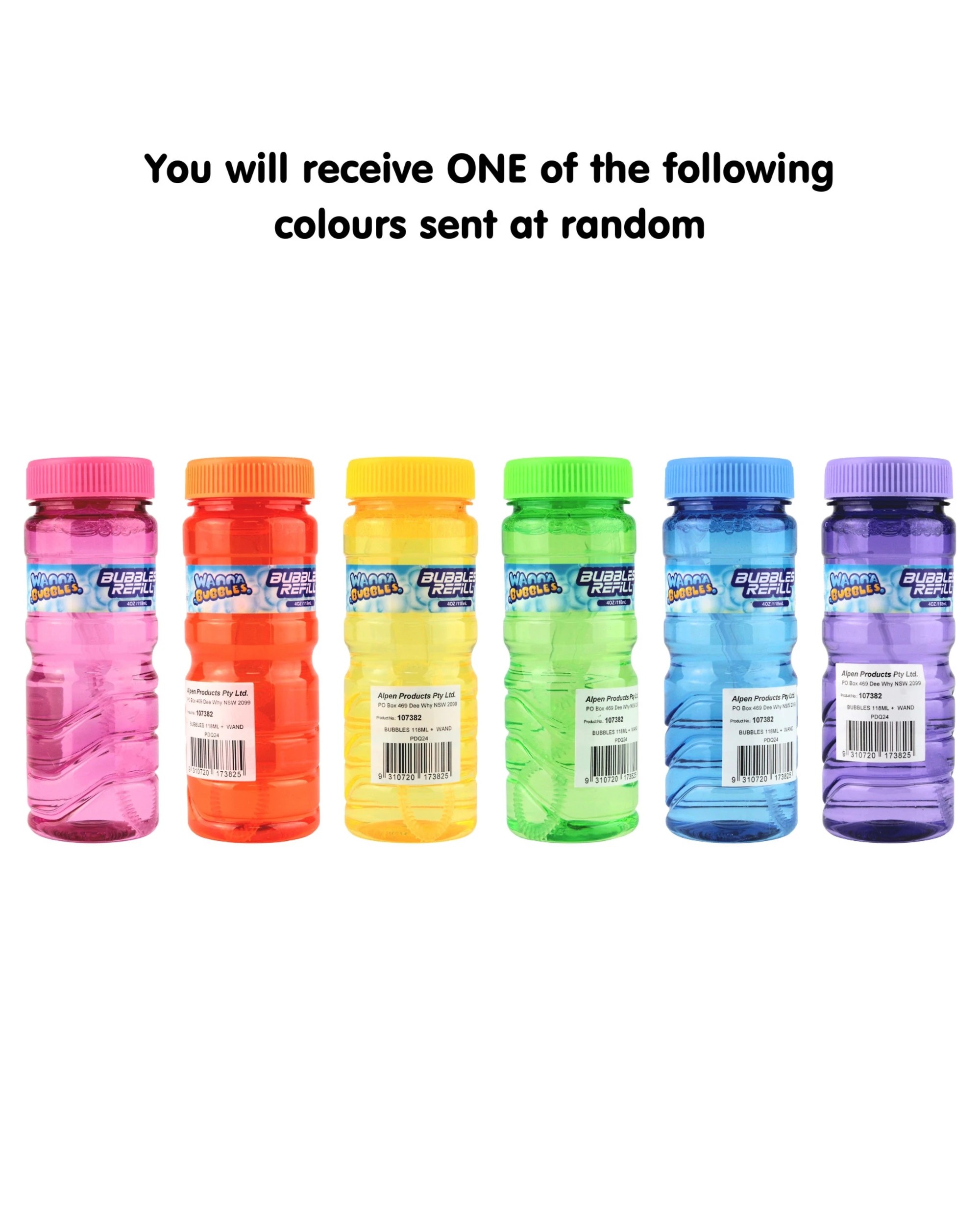 2 Alpen Coloured Bubble Bottle 118ml Single- coloursAssorted - Assorted, 2 of 2