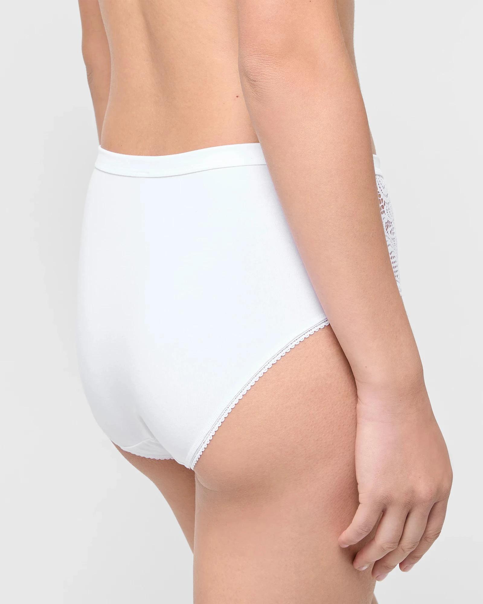 4 Target Woman Australian Cotton and Lace 2 Pack Midi Briefs WHITE, 4 of 4