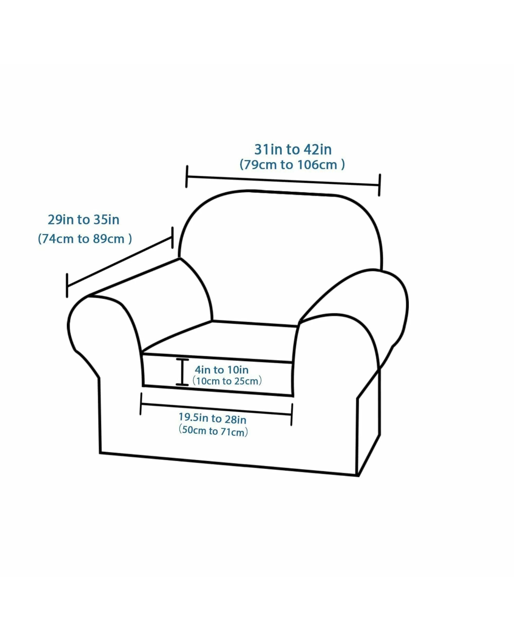 5 Smarcute 1 Seater 2-Piece Spandex Stretch Anti-Slip Sofa Cover - Beige, 5 of 5
