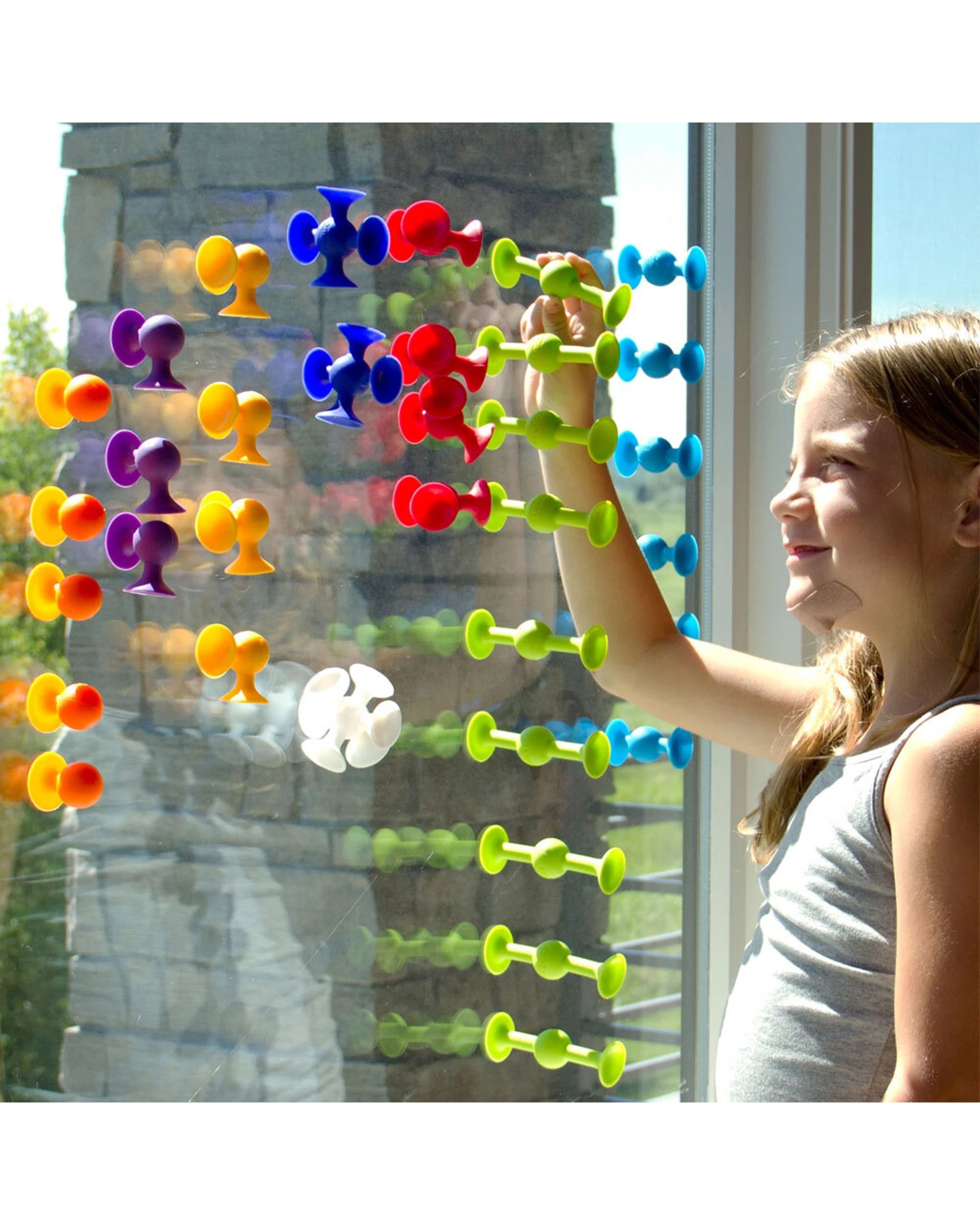 6 Fat Brain Toy Co 50pc Squigz Suction Construction Deluxe Set - Multi, 6 of 8