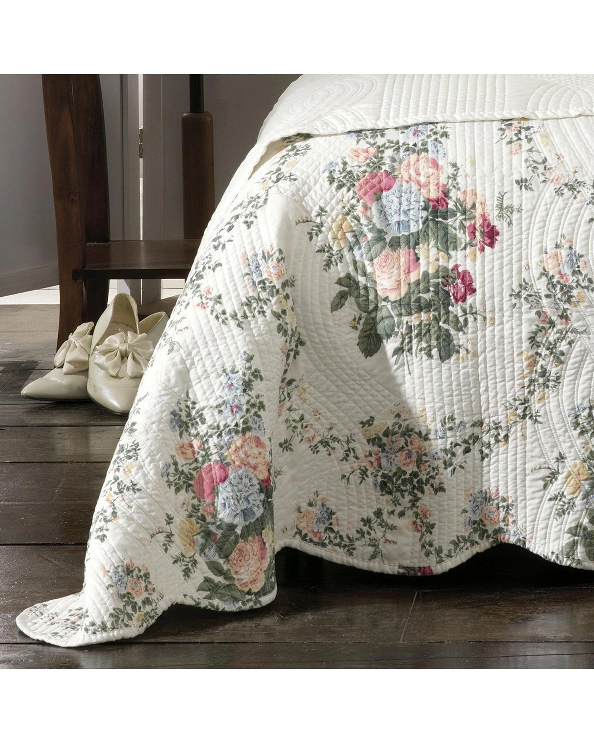 2 Bianca Bedding Rosedale Bedspread Set - Single, Green
 - Single Bed
 - green, 2 of 4