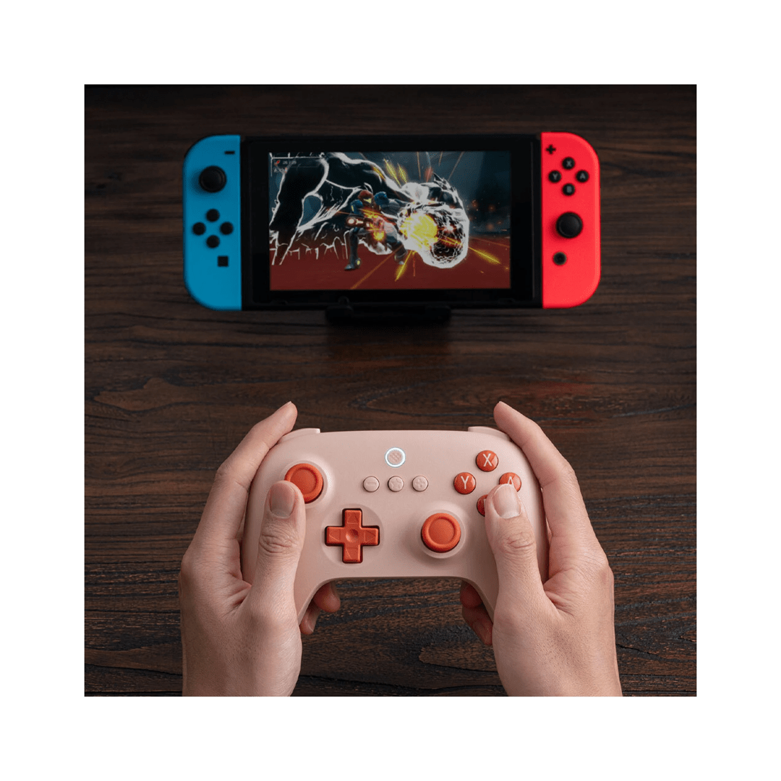 4 8bitdo Bluetooth Wireless Switch Controller Orange Edition Ultimate C Model - Ergonomic Design - Orange, 4 of 5