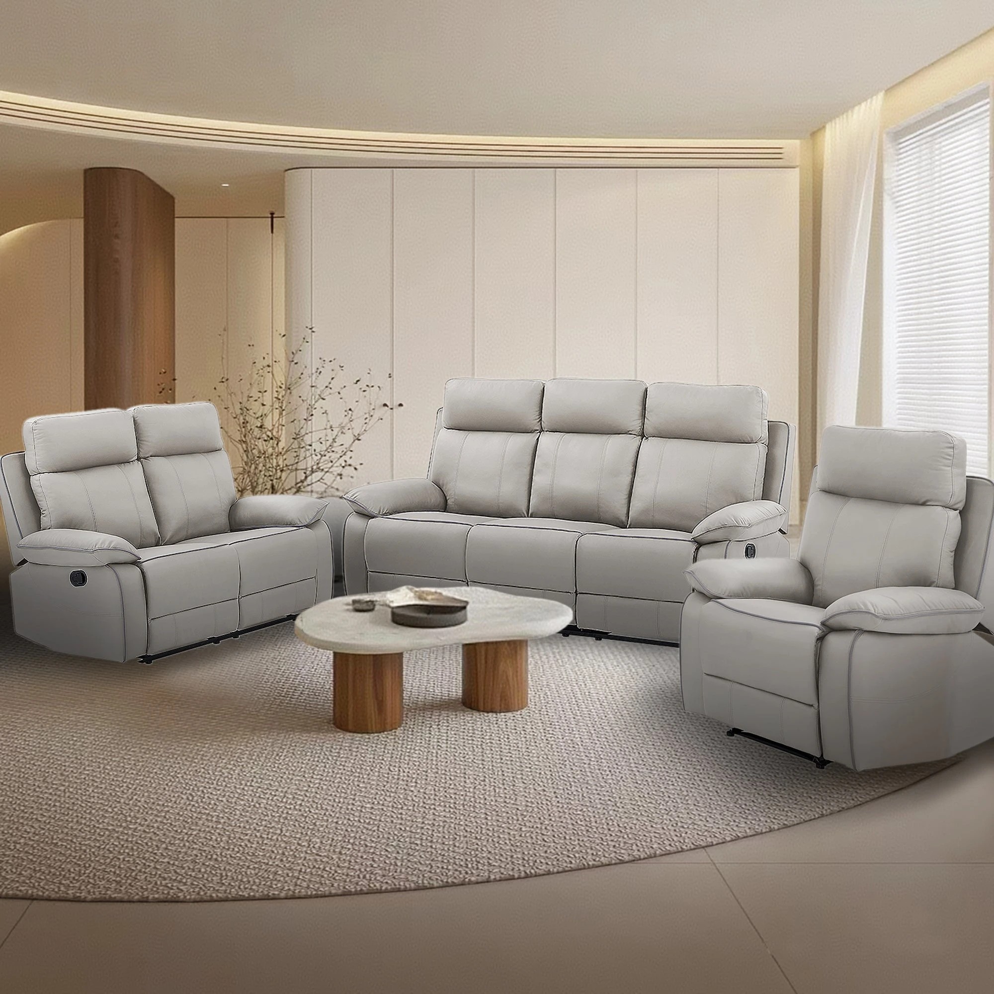 7 Foret 6-seater Sofa Lounge Convertible Couch Furniture Ottoman Recliner Chaise, 7 of 7