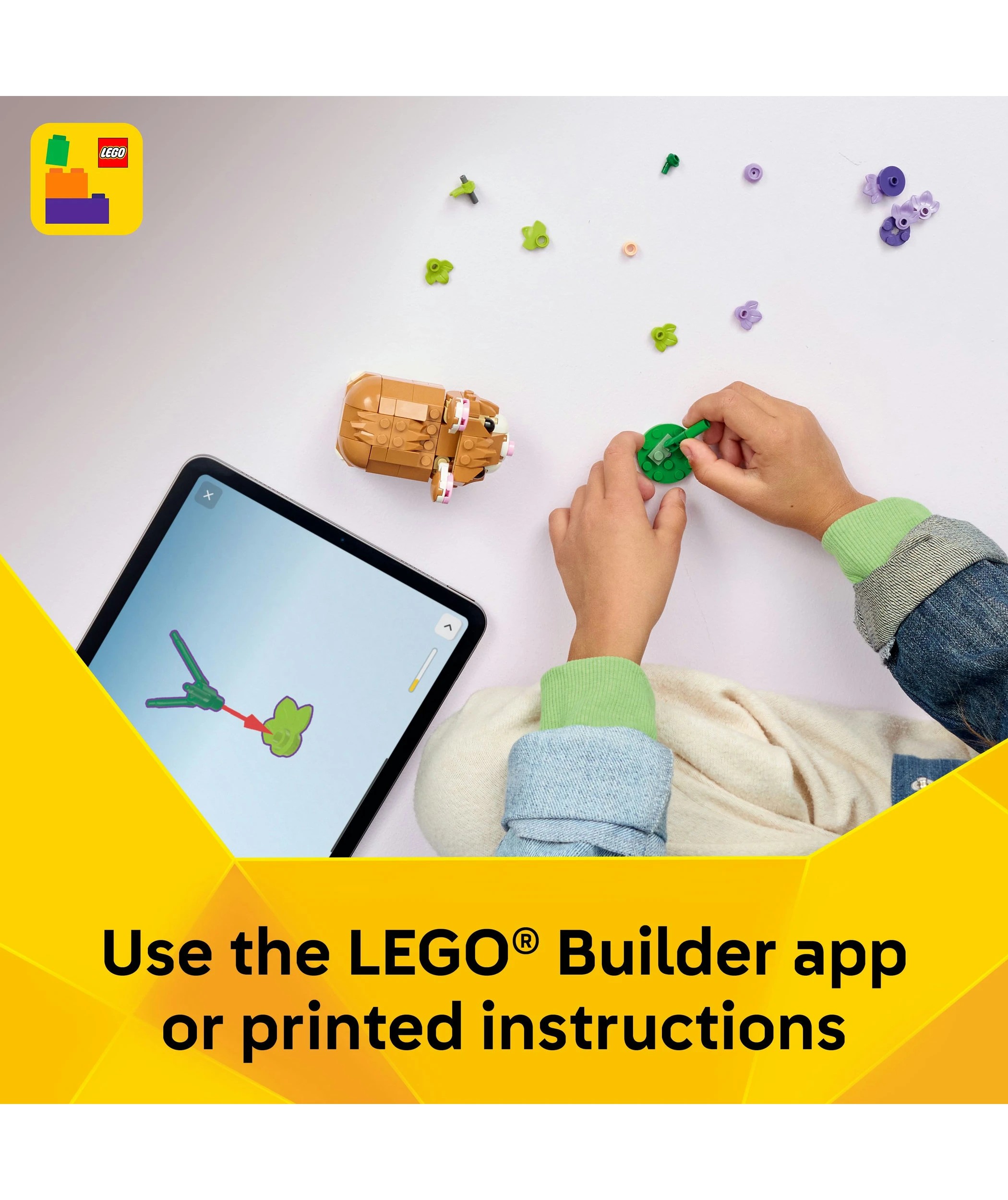 7 LEGO Creator 3 in 1 Cute Hamster with a Flower 31376, 7 of 10