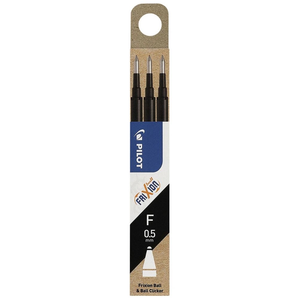 1 PILOT Frixion Erasable Gel Ink Refill 0.5mm Black 3 Pack, 1 of 3