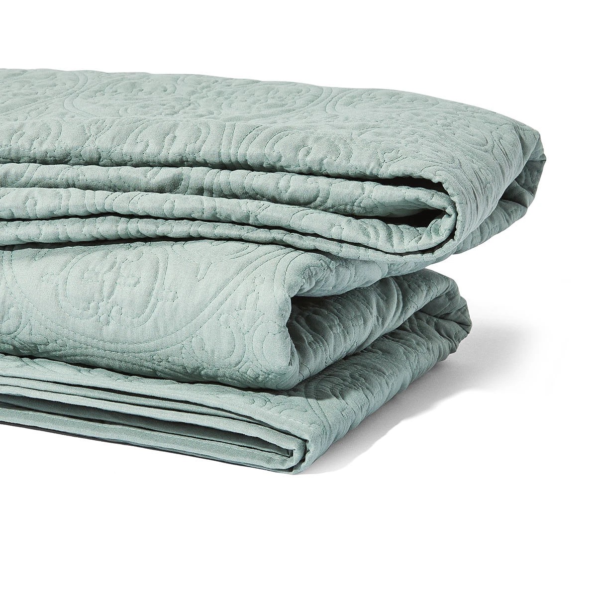 5 Aria Coverlet Set - Queen/King Bed, Sage, 5 of 7