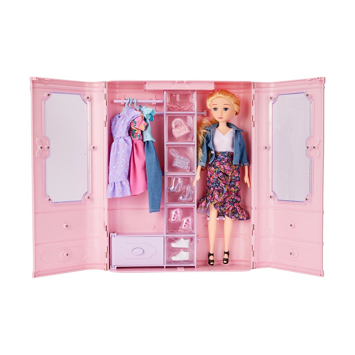 1 11 Piece Doll and Wardrobe Set, 1 of 10