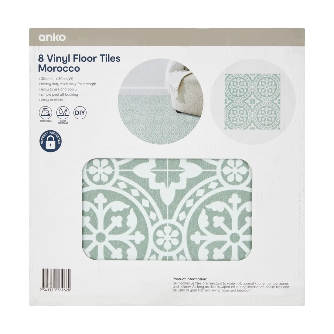 7 8 Pack Vinyl Floor Tiles - Morocco, 7 of 8