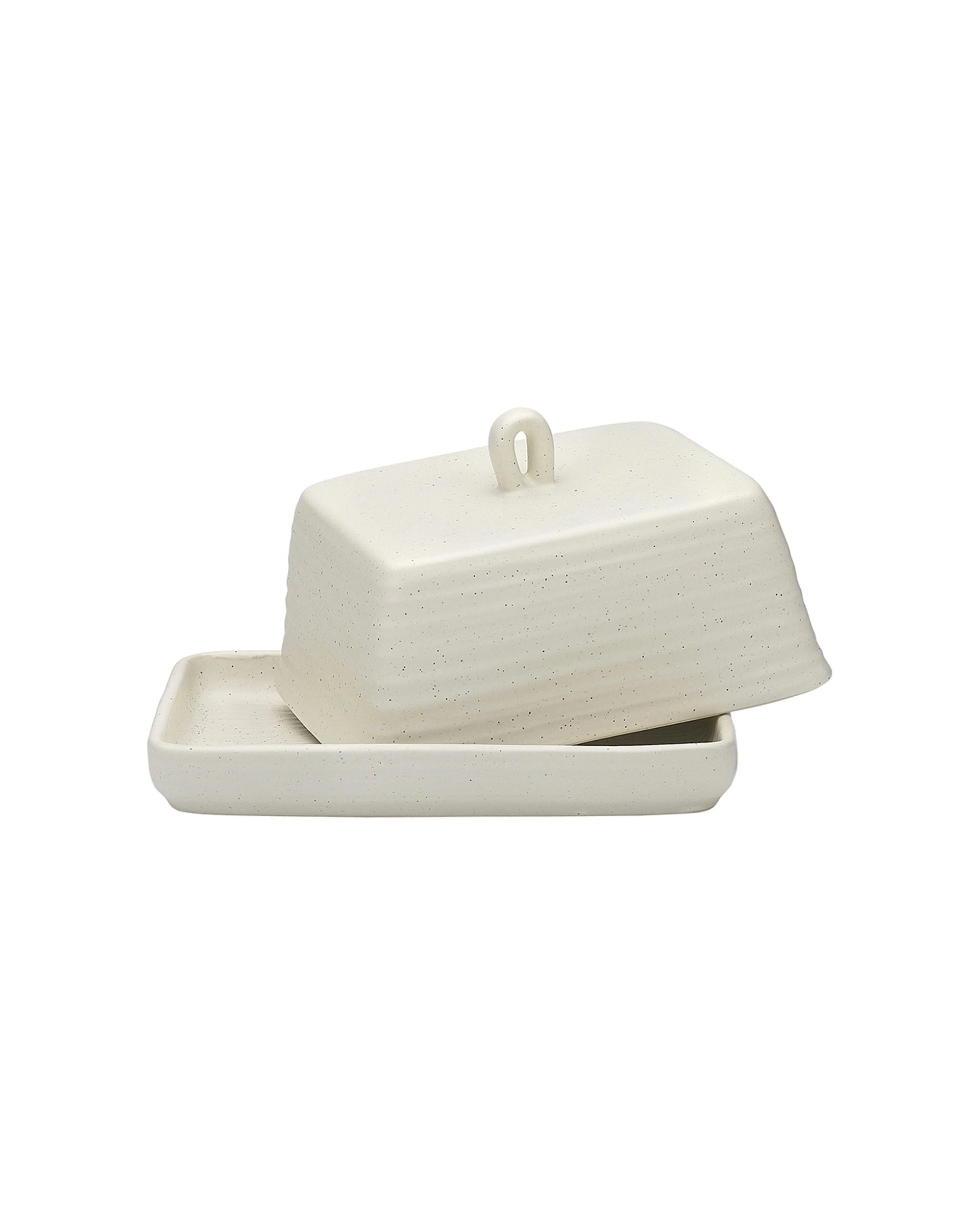 3 Ecology Ottawa Stoneware Butter Dish Tray Calico 17.5cm - Natural, 3 of 5