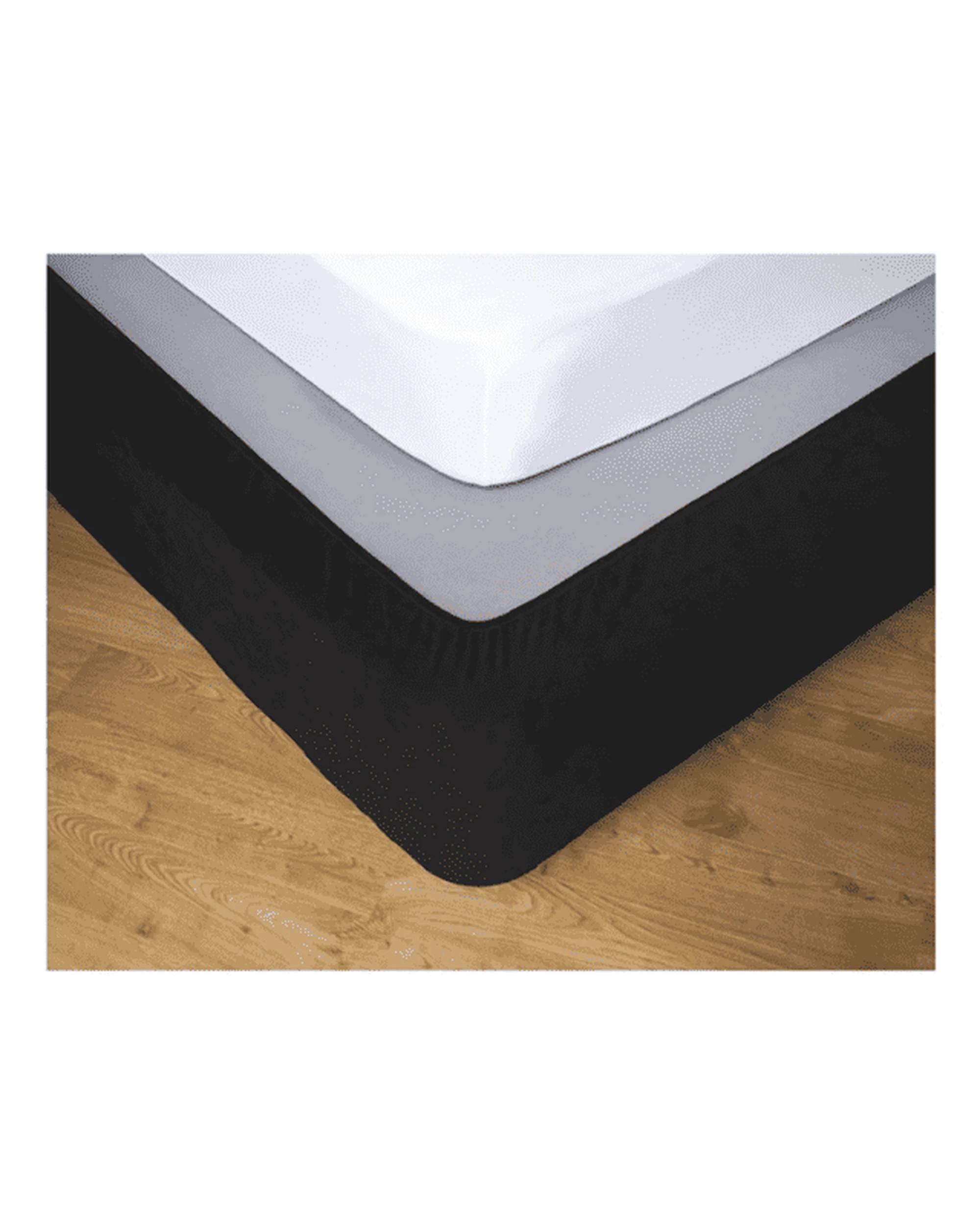 1 Ardor Bedding Apartmento Stretch Valance - Ebony (Polyester/Spandex) - Black, 1 of 1