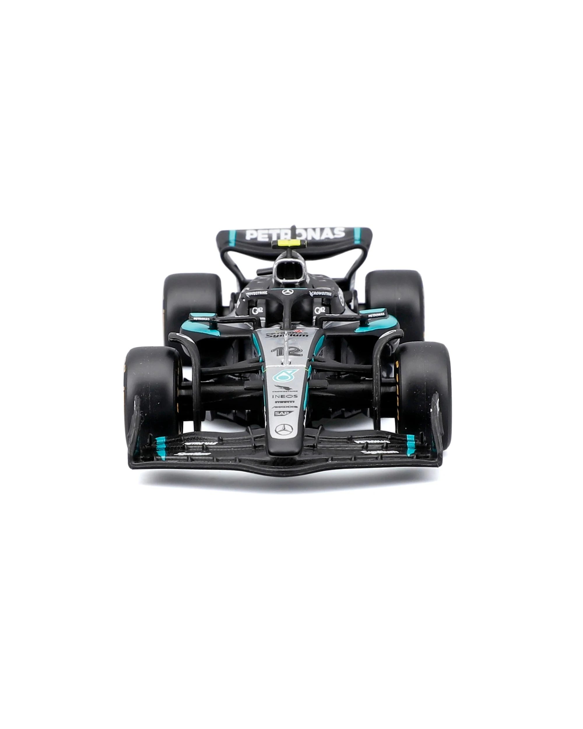 5 Bburago F1 2025 Mercedes-AMG W16 #12 Antonelli (No Helmet) 1:43 Diecast Vehicle, 5 of 9
