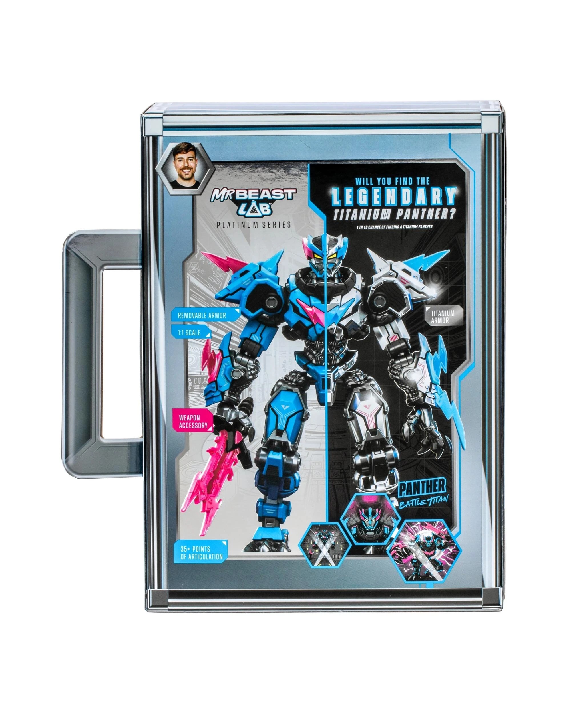 5 Mr Beast Lab Platinum Series S2 W1 Collector Pack Panther Battle Titan Figure, 5 of 9