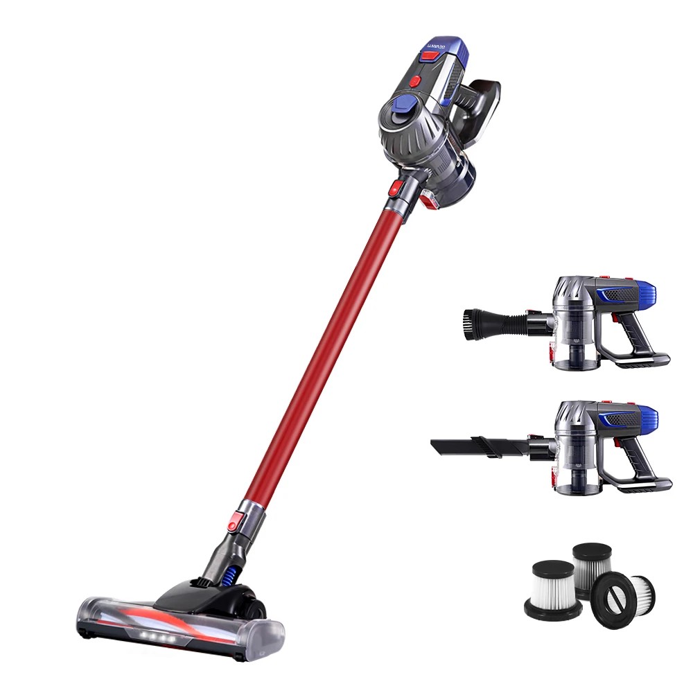 1 Devanti Stick Vacuum Cleaner HEPA Filter  150W - Red, 1 of 5