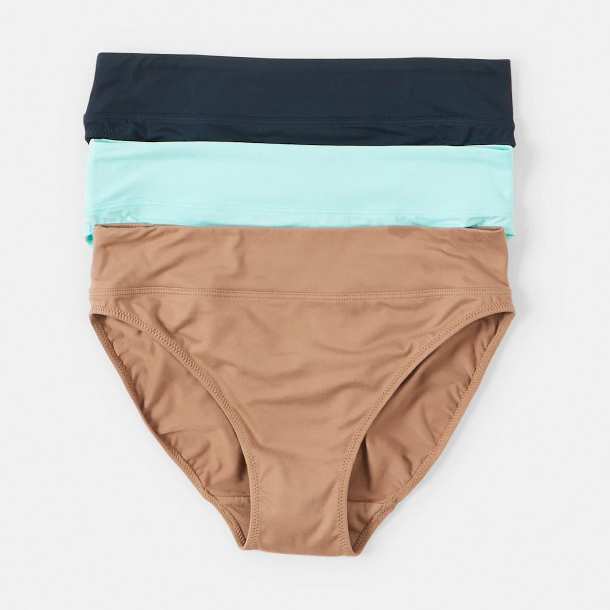 1 3 Pack Ultrasoft Recycled Polyester Hi-Cut Briefs Sc Bt Mn, 1 of 8