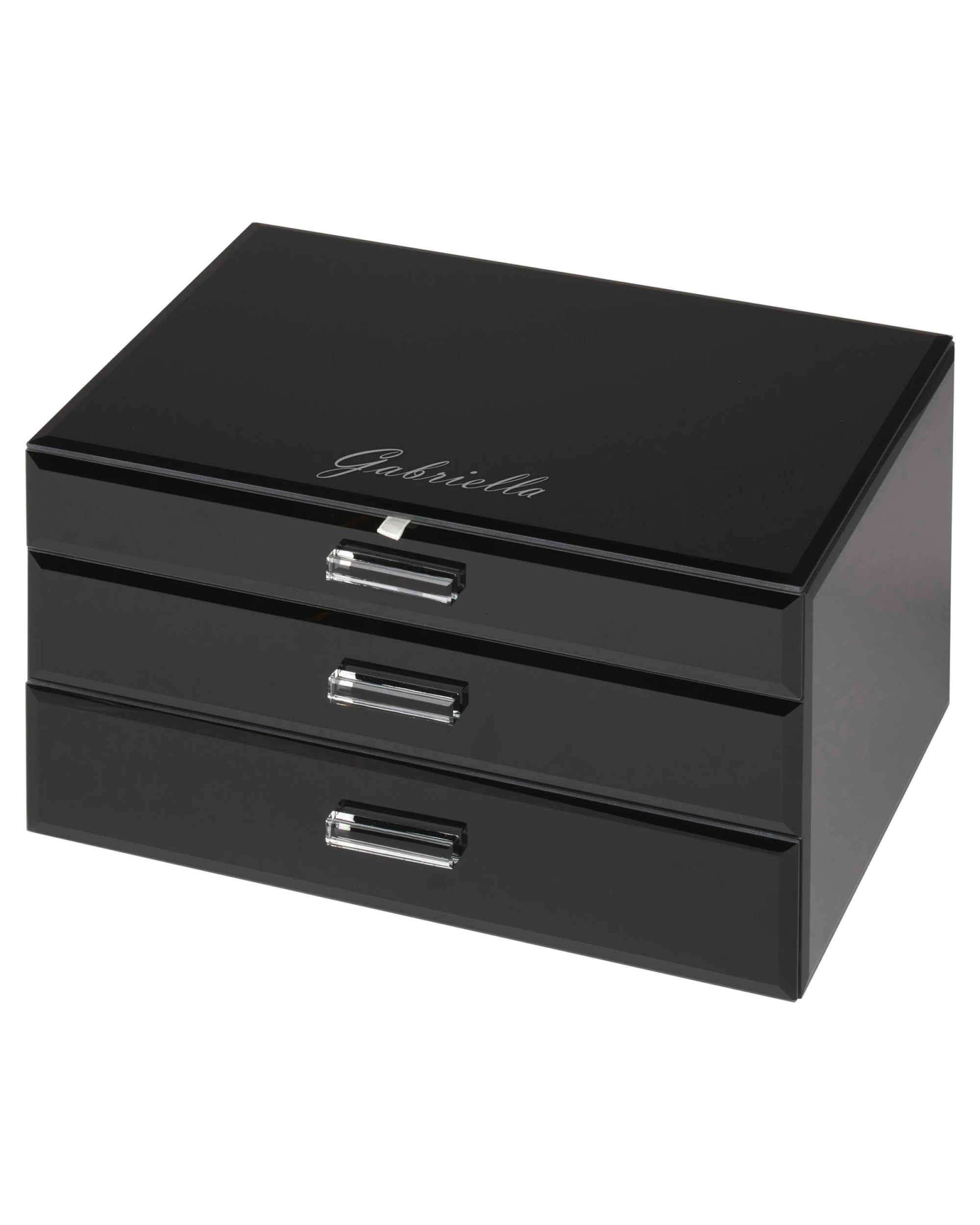 3 One Six Eight London Gabriella Jewellery Box - XL - Black, 3 of 3