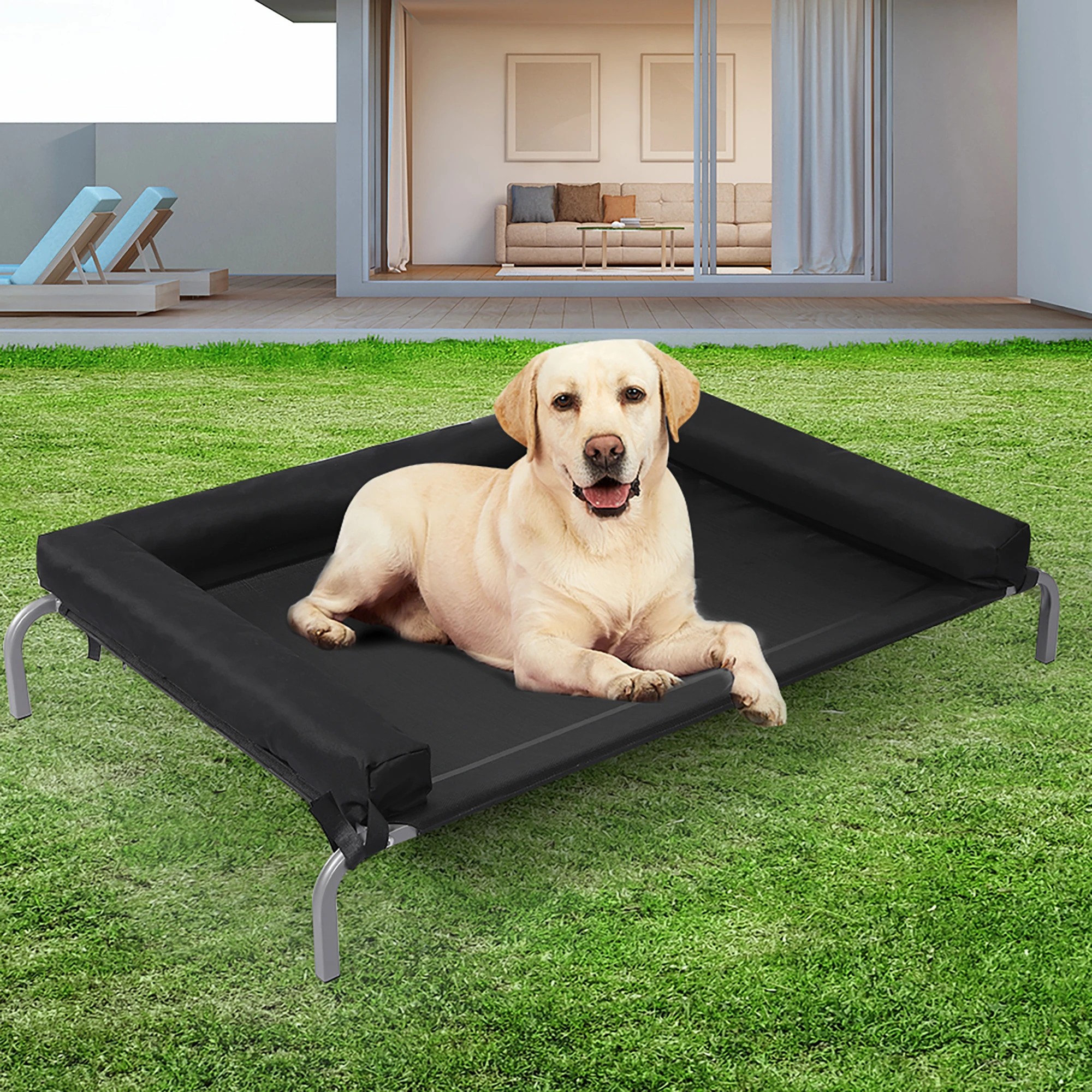 7 Pawz Elevated Pet Bed Medium - Black, 7 of 7