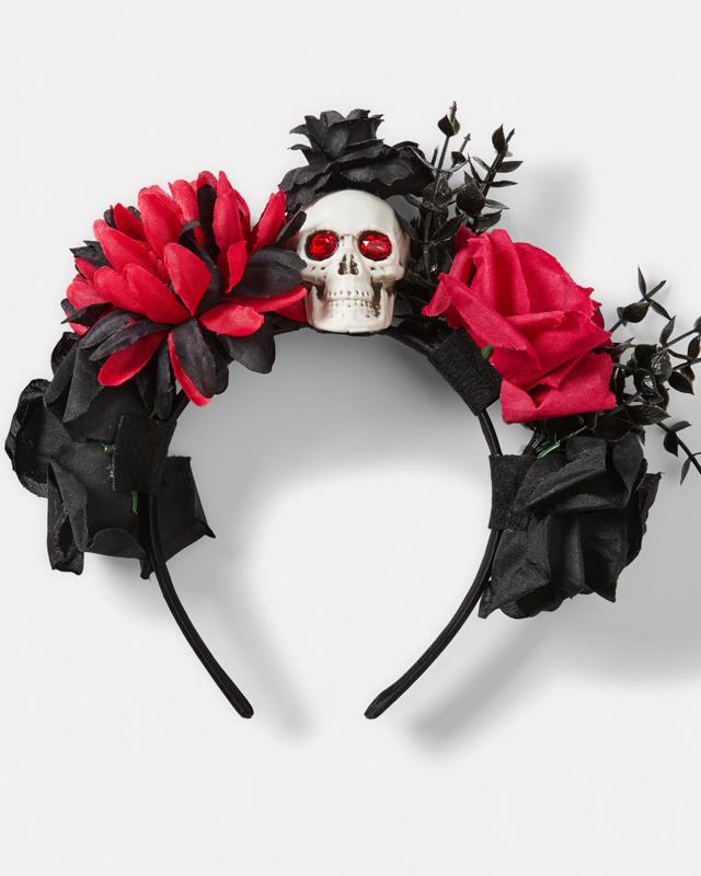Halloween Day of the Dead Headband - Black and