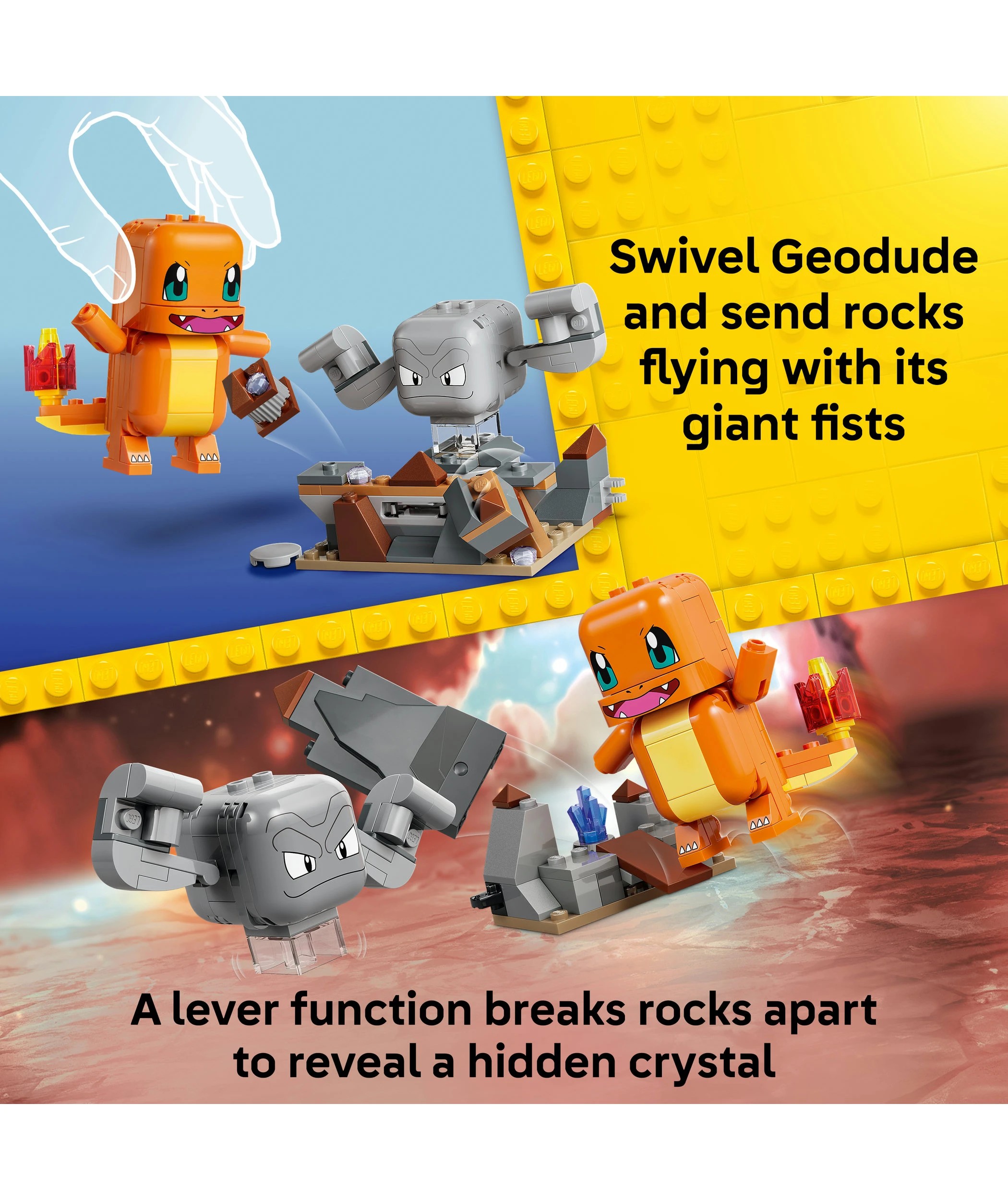 5 LEGO Pokemon SMART Play: Charmander and Geodude's Cavern Clash 72157, 5 of 11