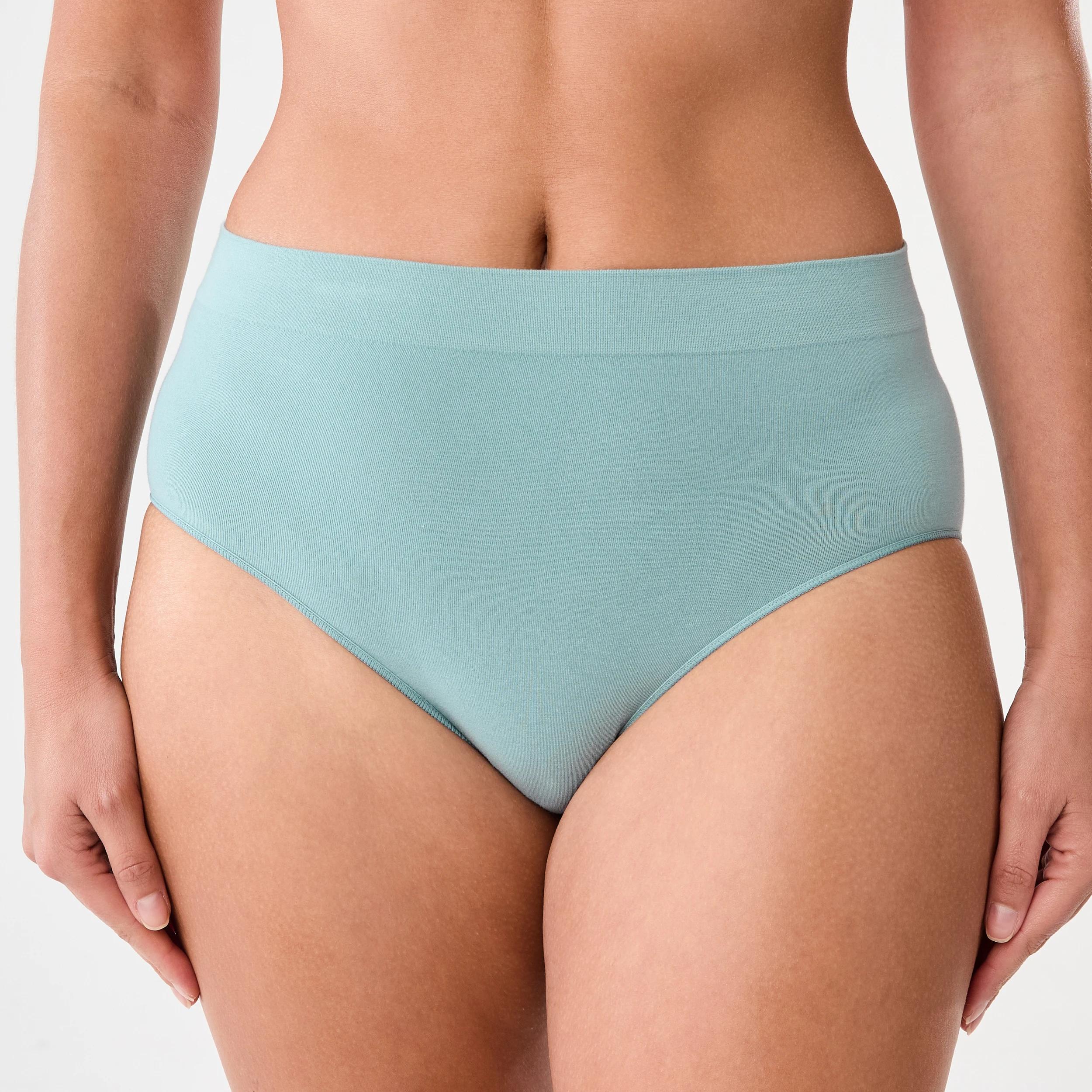 4 3 Pack Seamfree Cotton Full Briefs WASHED SLATE, SEAGRASS BLUE, BRIGHT TURQUOISE, 4 of 8