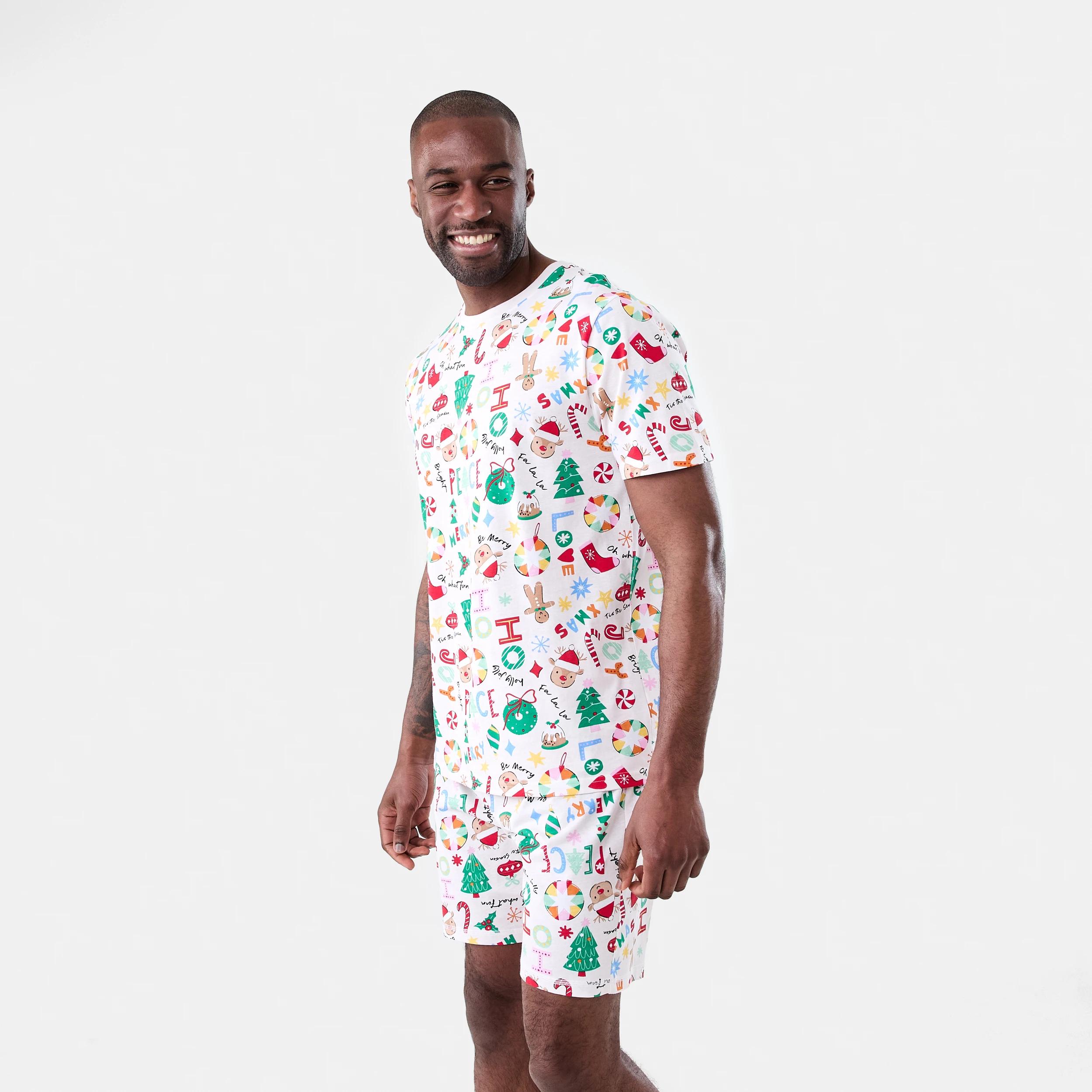 2 Crafty Christmas Knit Shorts Wishing Tree Family Matching Pyjama Set MENS CRAFTY XMAS, 2 of 7