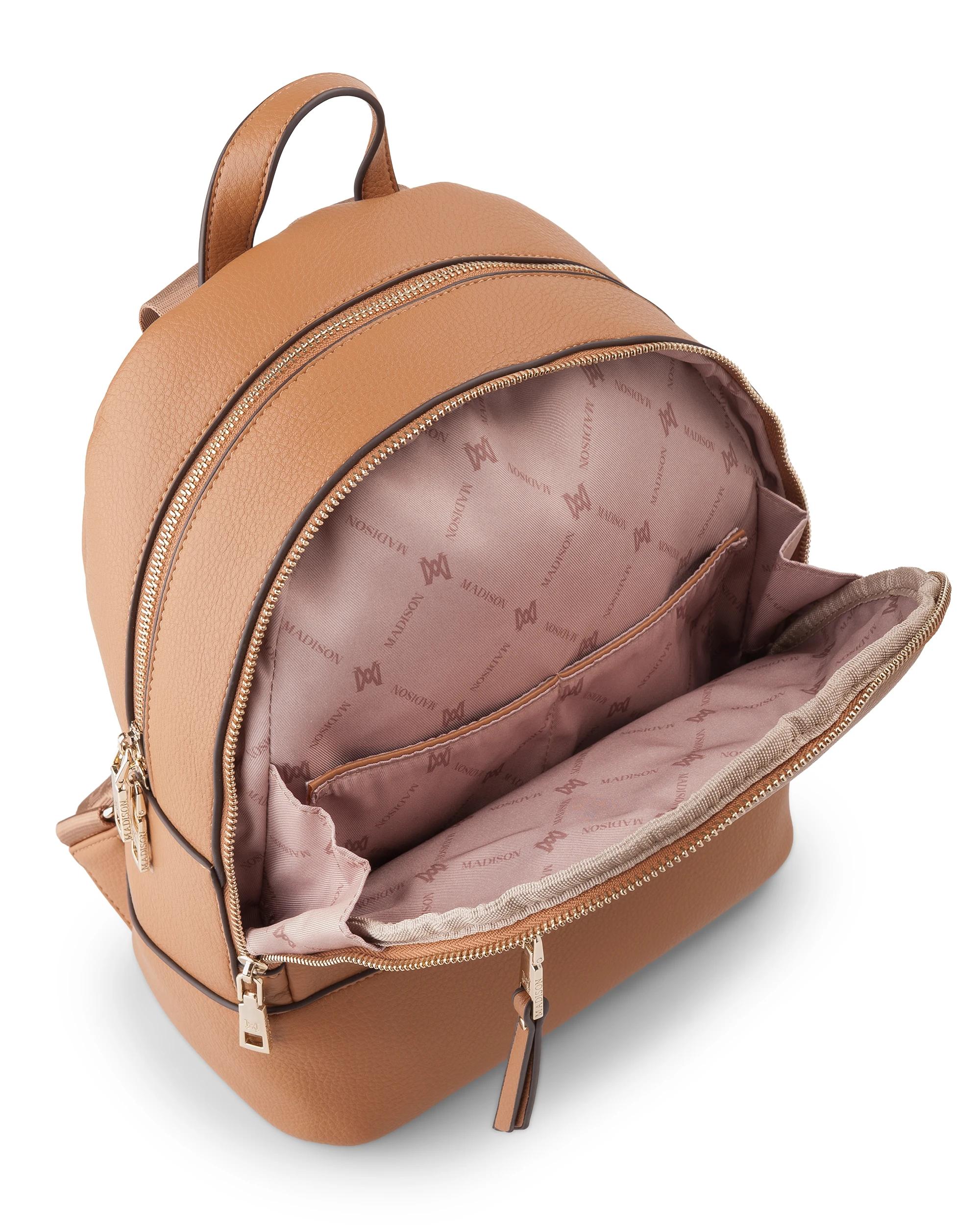 5 Madison Accessories Libby Medium Backpack HONEY, 5 of 7