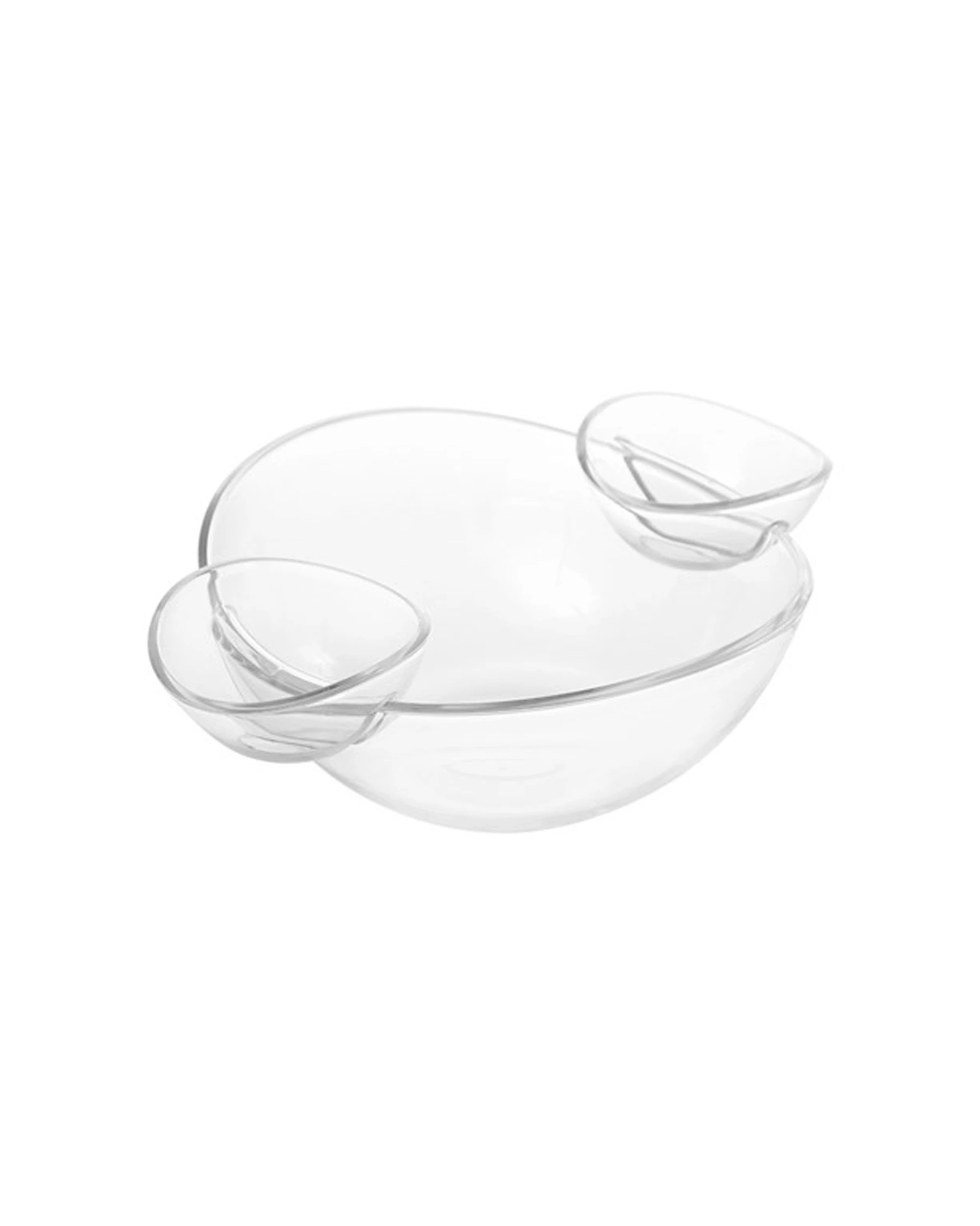 1 Lemon & Lime Crystal Dip Serving Bowl With Detachable Dipping Bowls - Clear, 1 of 5